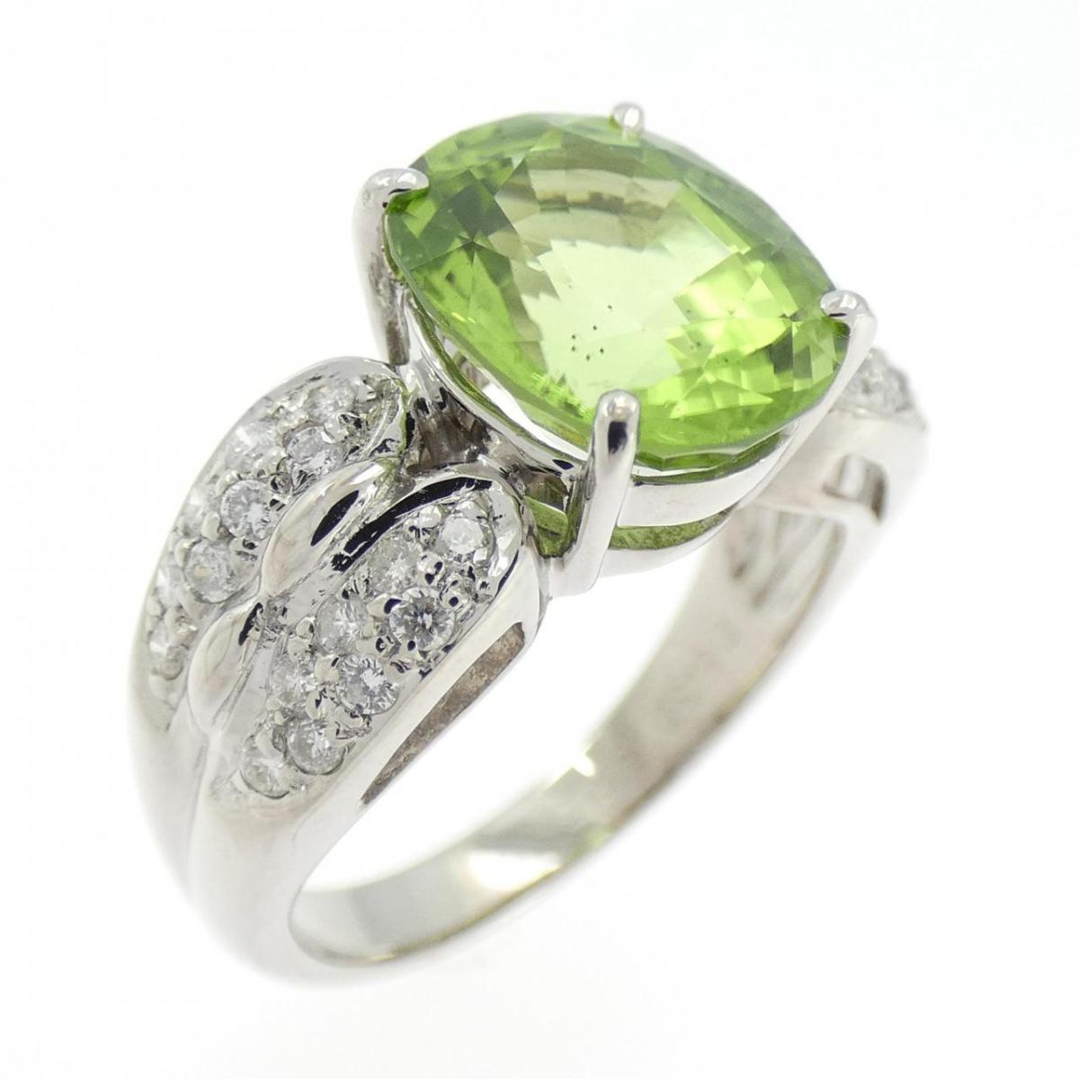 750WG ペリドット リング 3.65CT【中古】|KOMEHYO ONLINESTORE 店