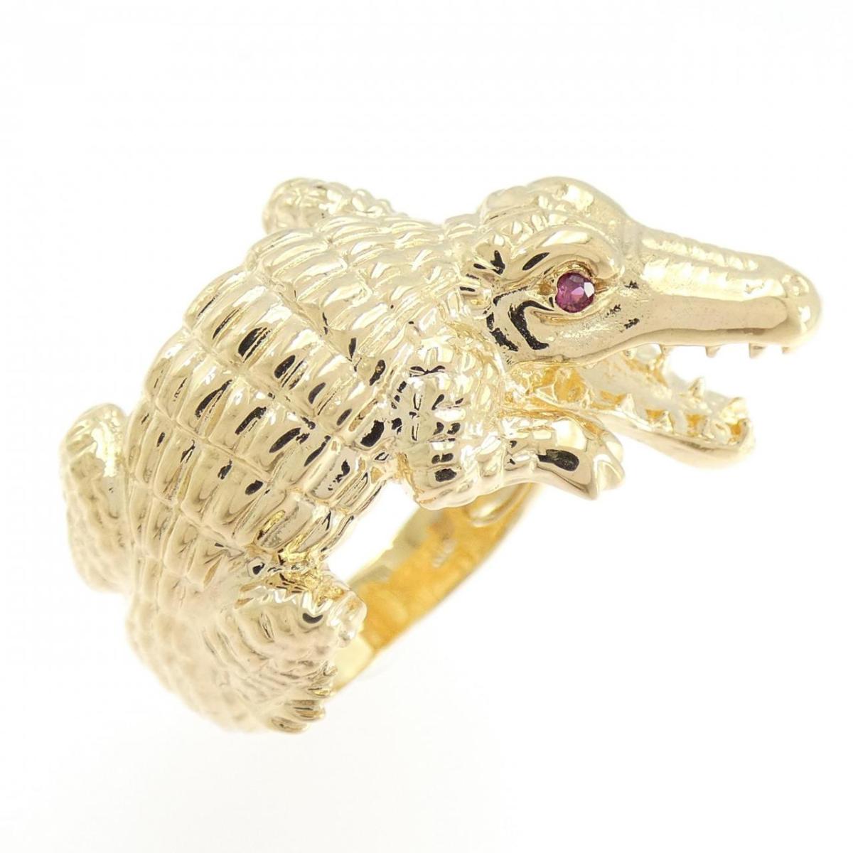 K18YG クロコダイル ルビー リング 0.04CT【中古】|KOMEHYO ONLINESTORE 店
