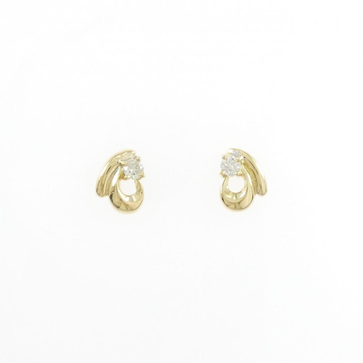 K18YG ダイヤモンド ピアス【中古】