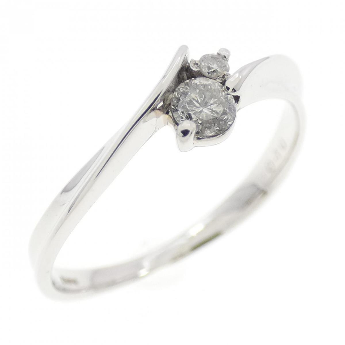 K18WG ダイヤモンド リング 0.10CT【中古】 29,640円