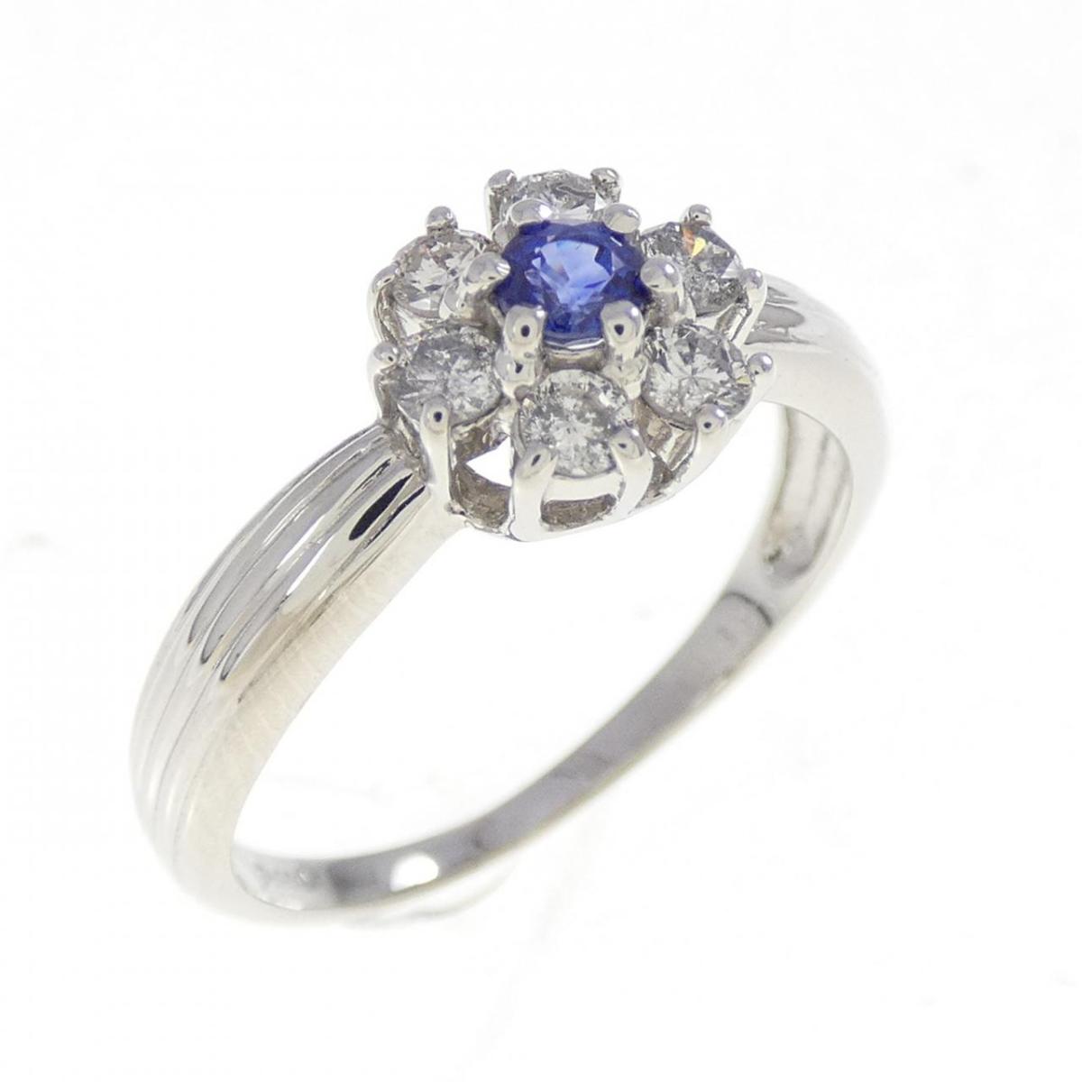 PT900 フラワー サファイヤ リング【中古】｜KOMEHYO ONLINESTORE 店 48,960円