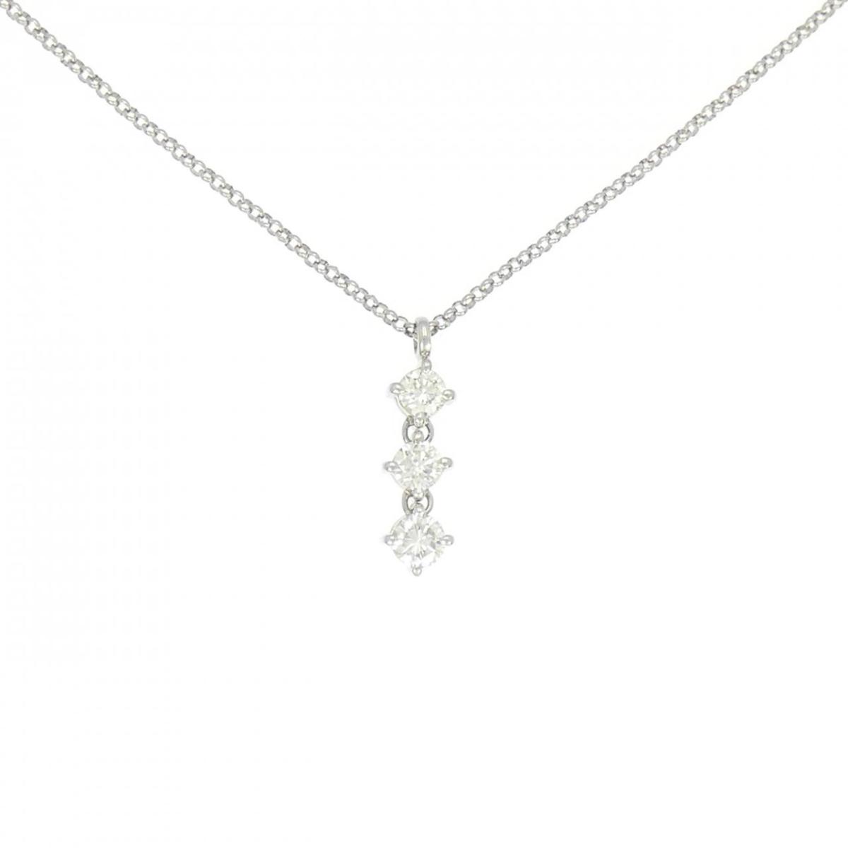 PT900/PT850 スリーストーン ダイヤモンド ネックレス 0.523CT【中古】|KOMEHYO ONLINESTORE 店