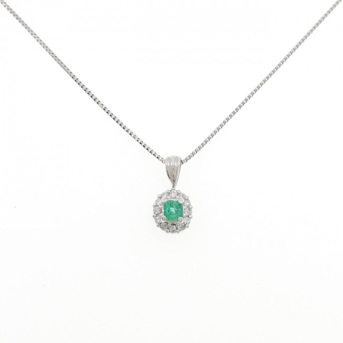 PT900/PT850 エメラルド ネックレス【中古】 45,360円