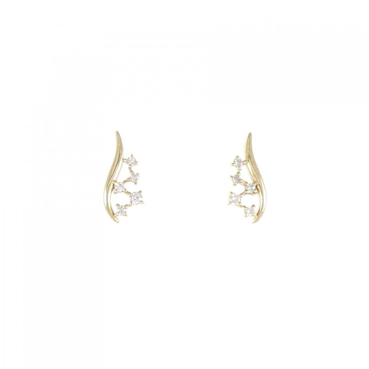 【新品】K10YG ダイヤモンド ピアス 0.08CT【新品】