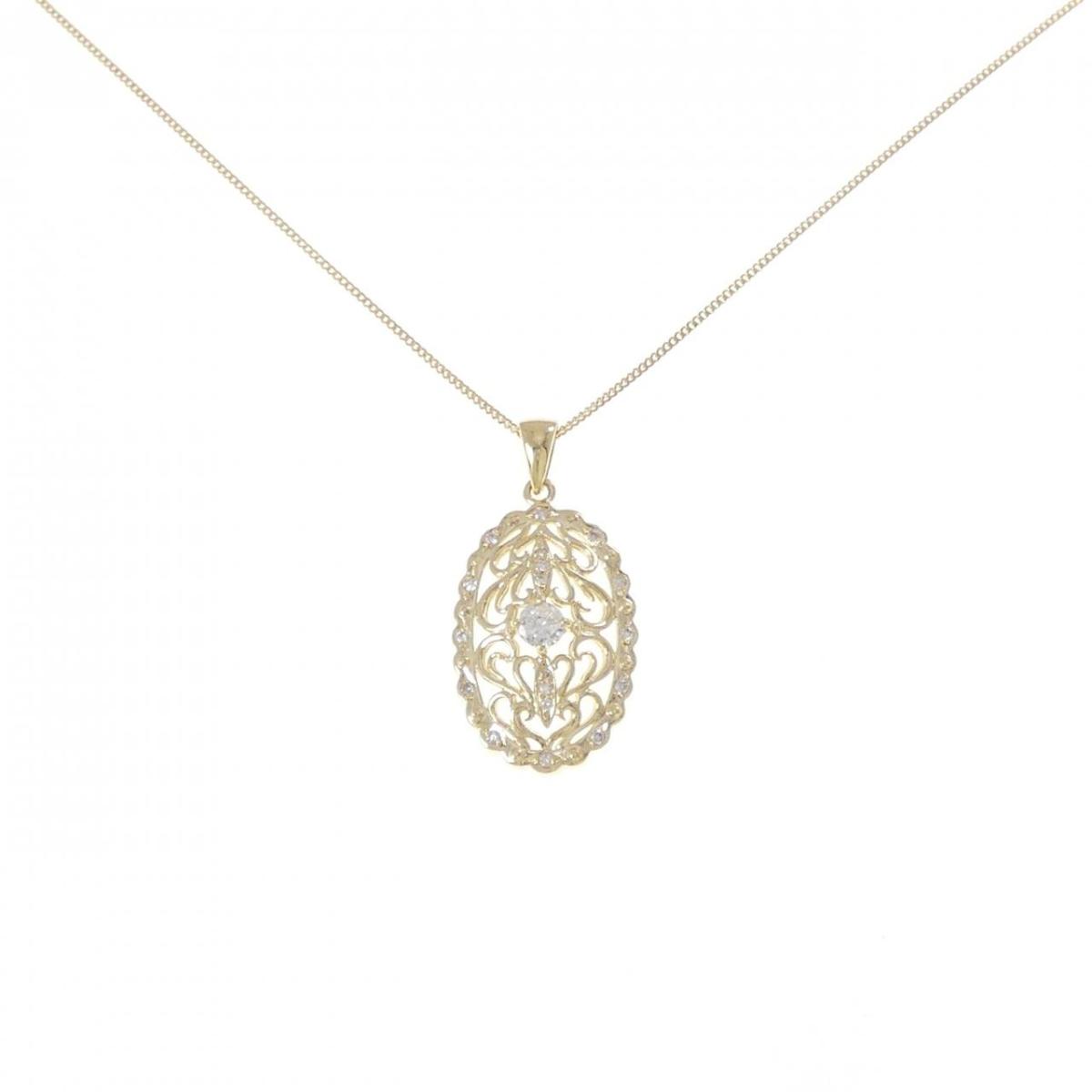 K18YG ダイヤモンド ネックレス 0.222CT【中古】