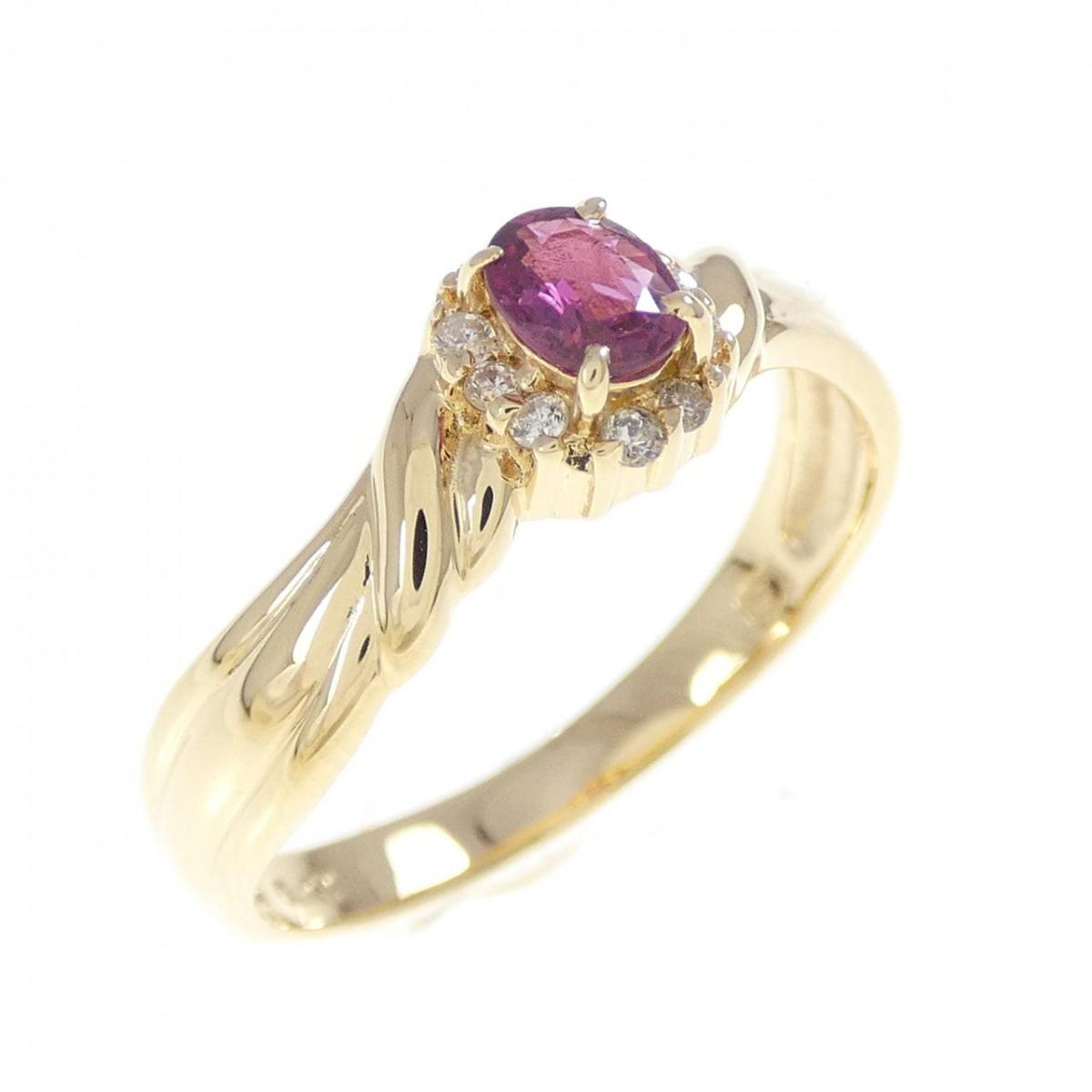 K18YG ルビー リング 0.22CT【中古】