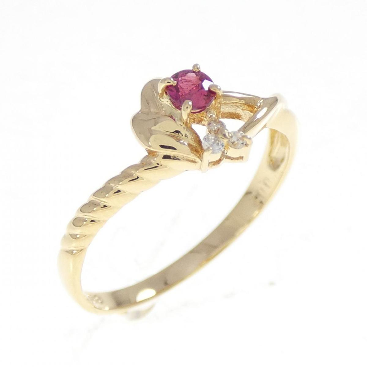 K18YG ルビー リング 0.10CT【中古】|KOMEHYO ONLINESTORE 店