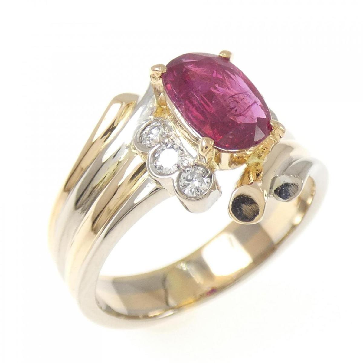 K18PG/K18WG ルビー リング 0.84CT【中古】|KOMEHYO ONLINESTORE 店