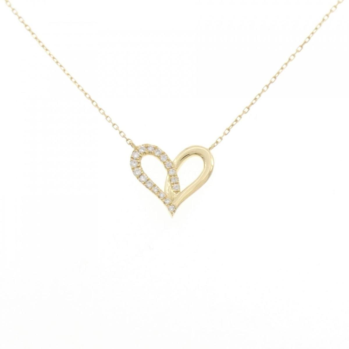 アーカー フィルージュ ハート ミディ ハーフ ネックレス 0.08CT【中古】
