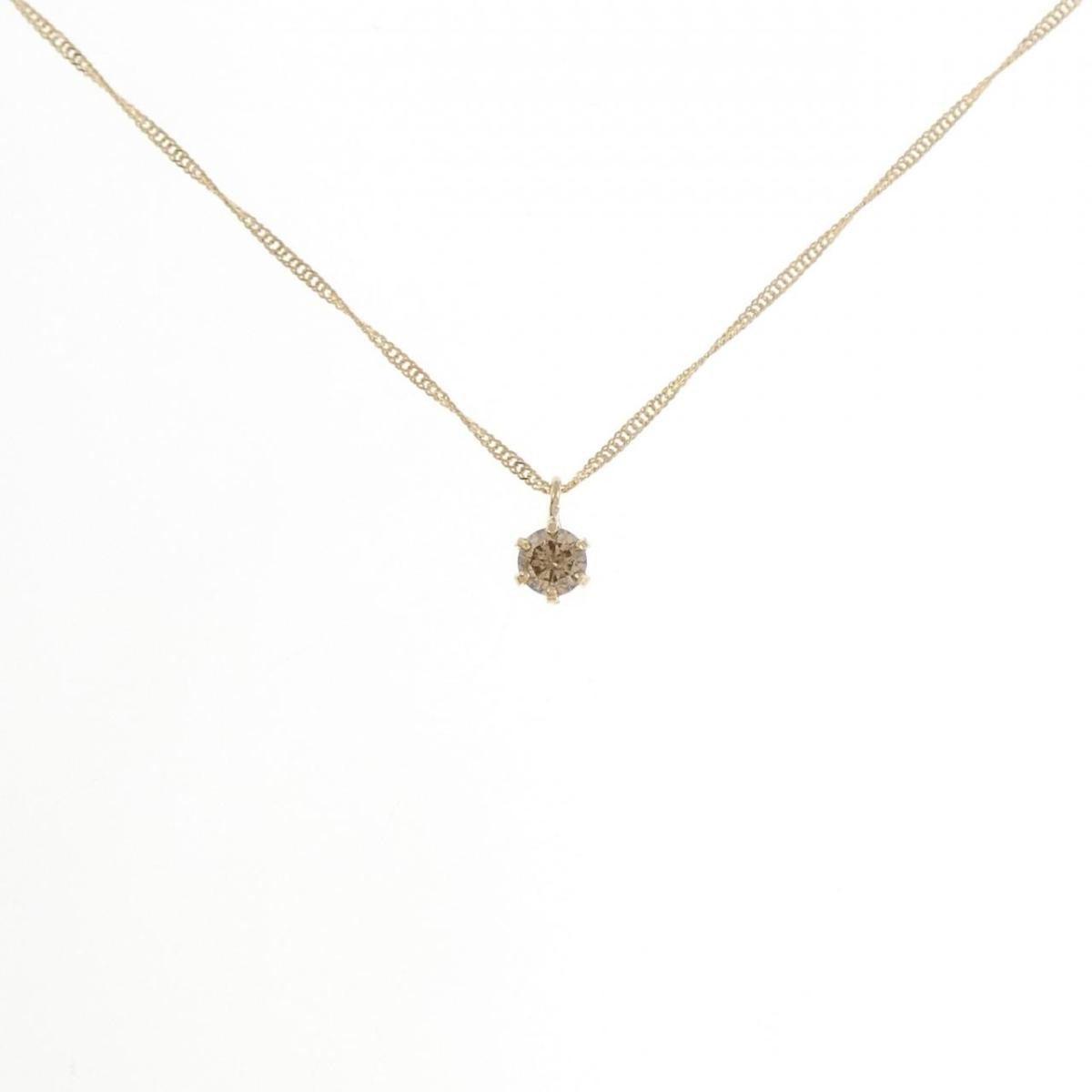 K18YG ダイヤモンド ネックレス 0.1CT【中古】
