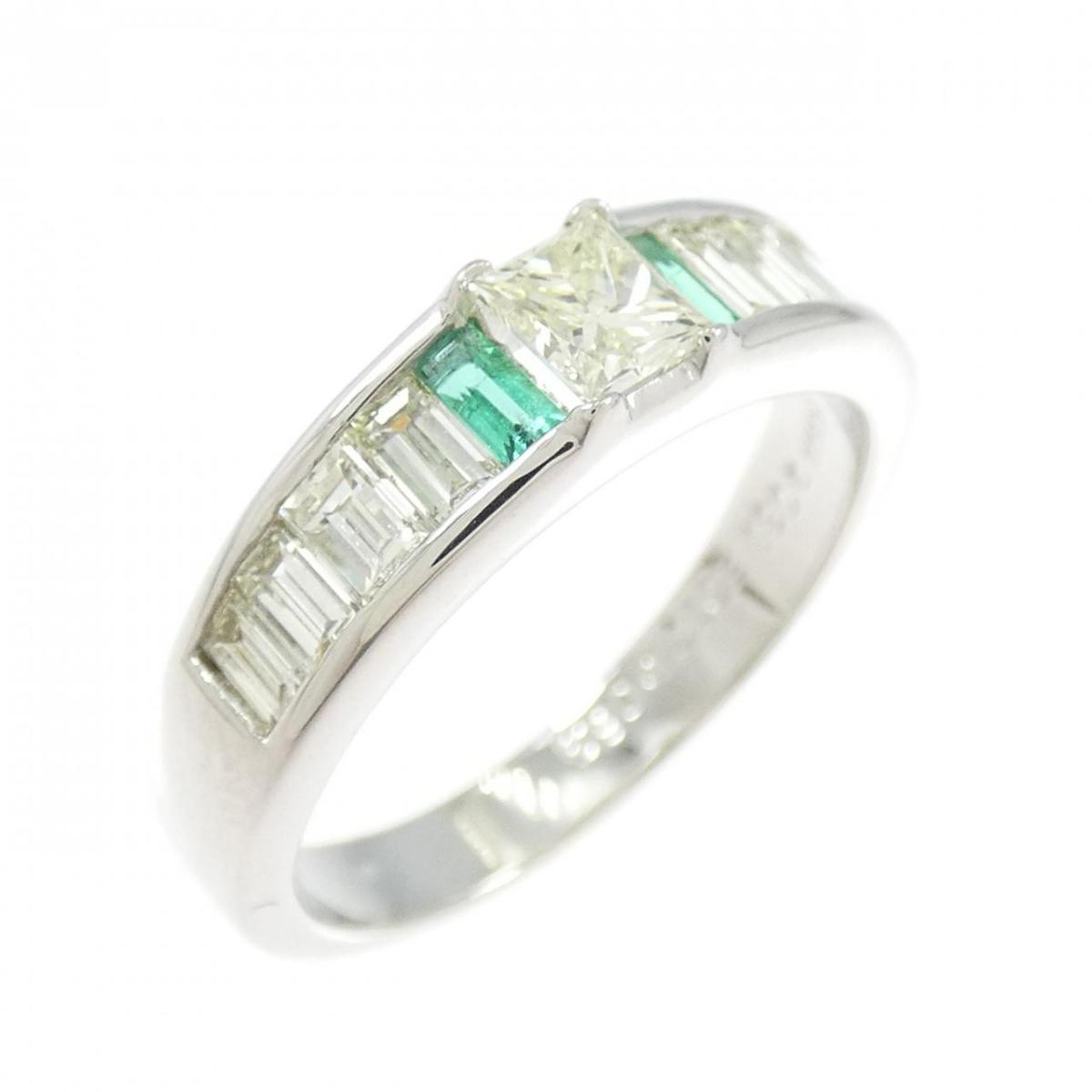 PT900 エメラルド リング 0.17CT【中古】