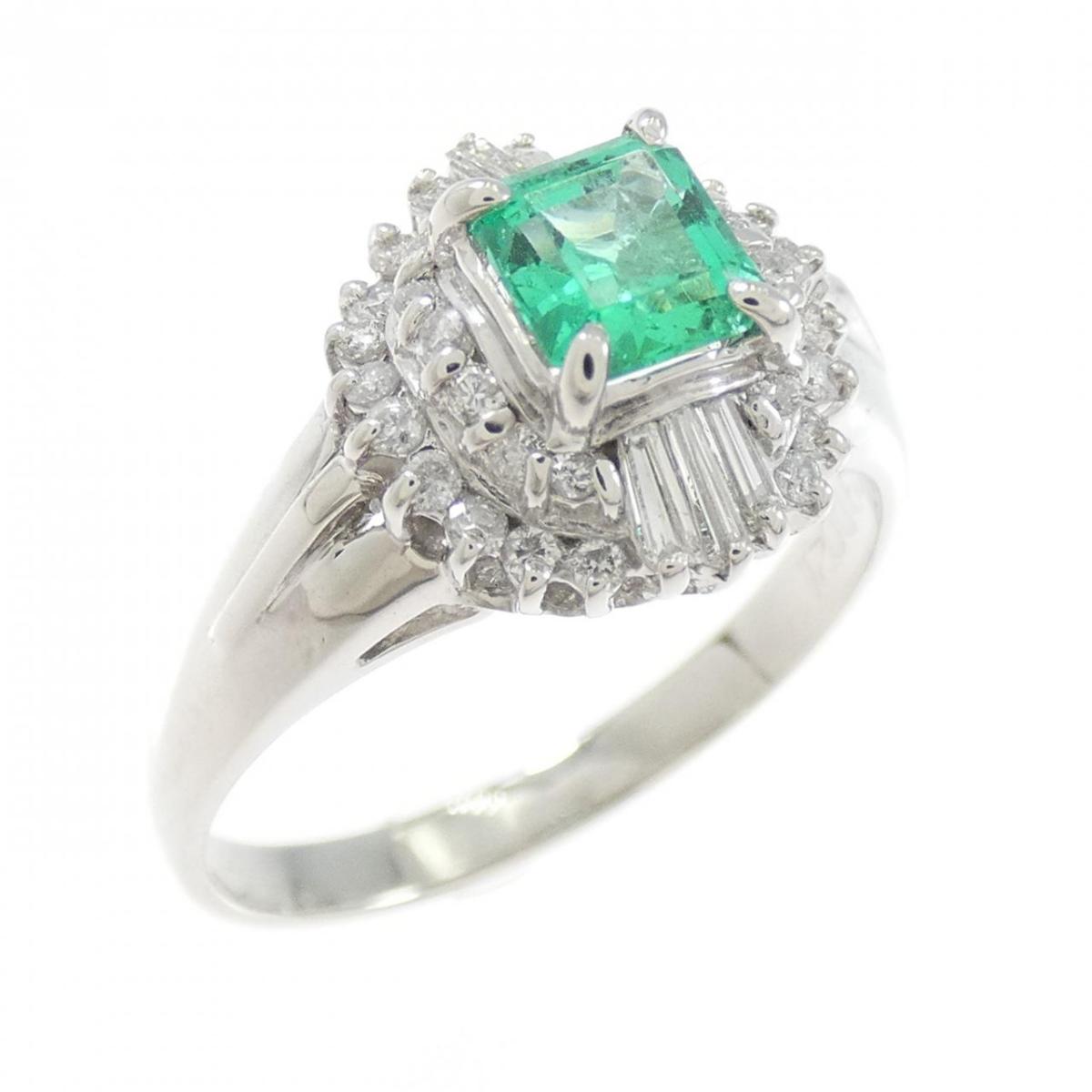 PT900 エメラルド リング 0.39CT【中古】｜KOMEHYO ONLINESTORE 店