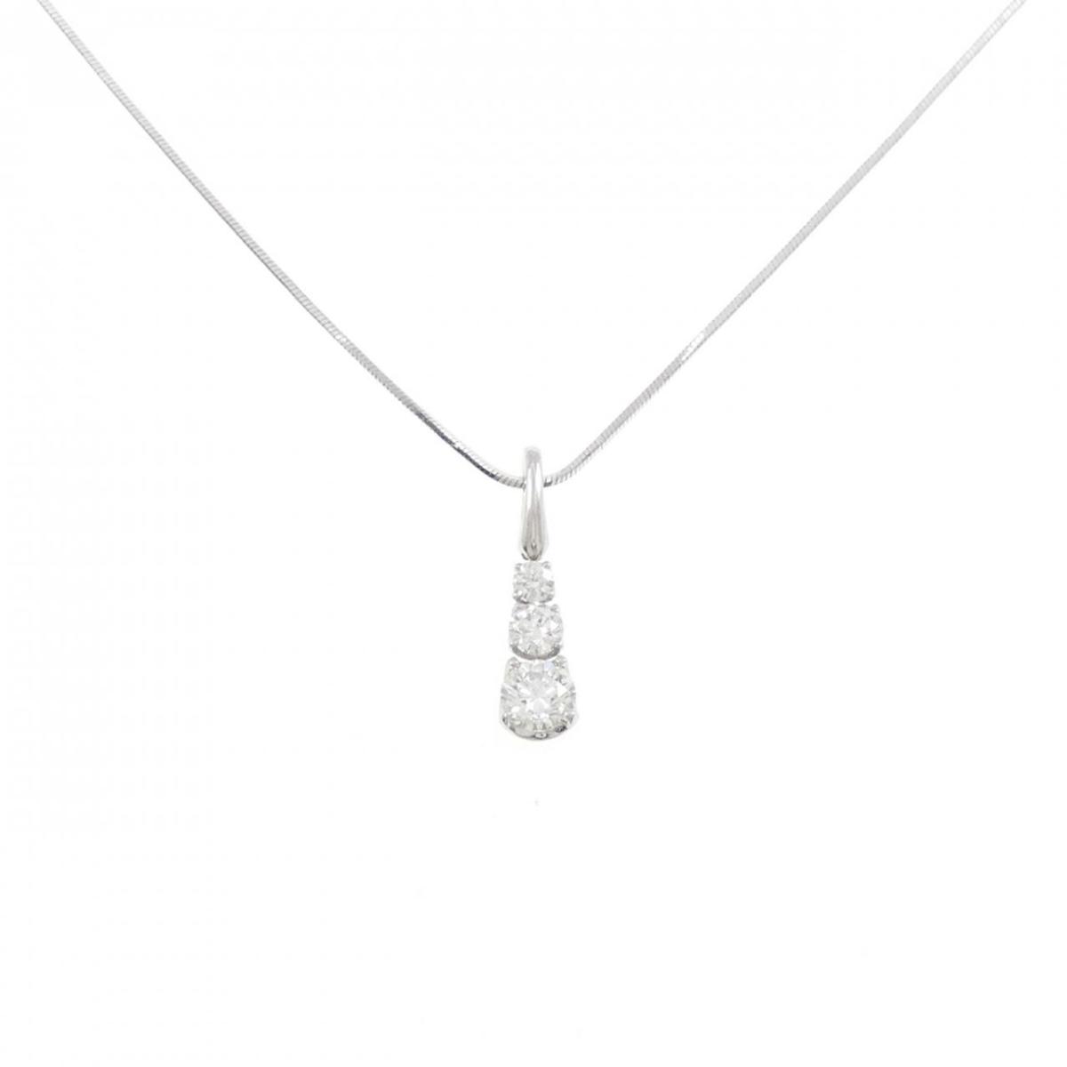 PT900/PT850 スリーストーン ダイヤモンド ネックレス 0.30CT【中古】|KOMEHYO ONLINESTORE 店