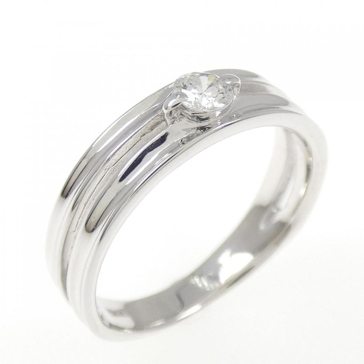 K18WG ダイヤモンド リング 0.11CT【中古】