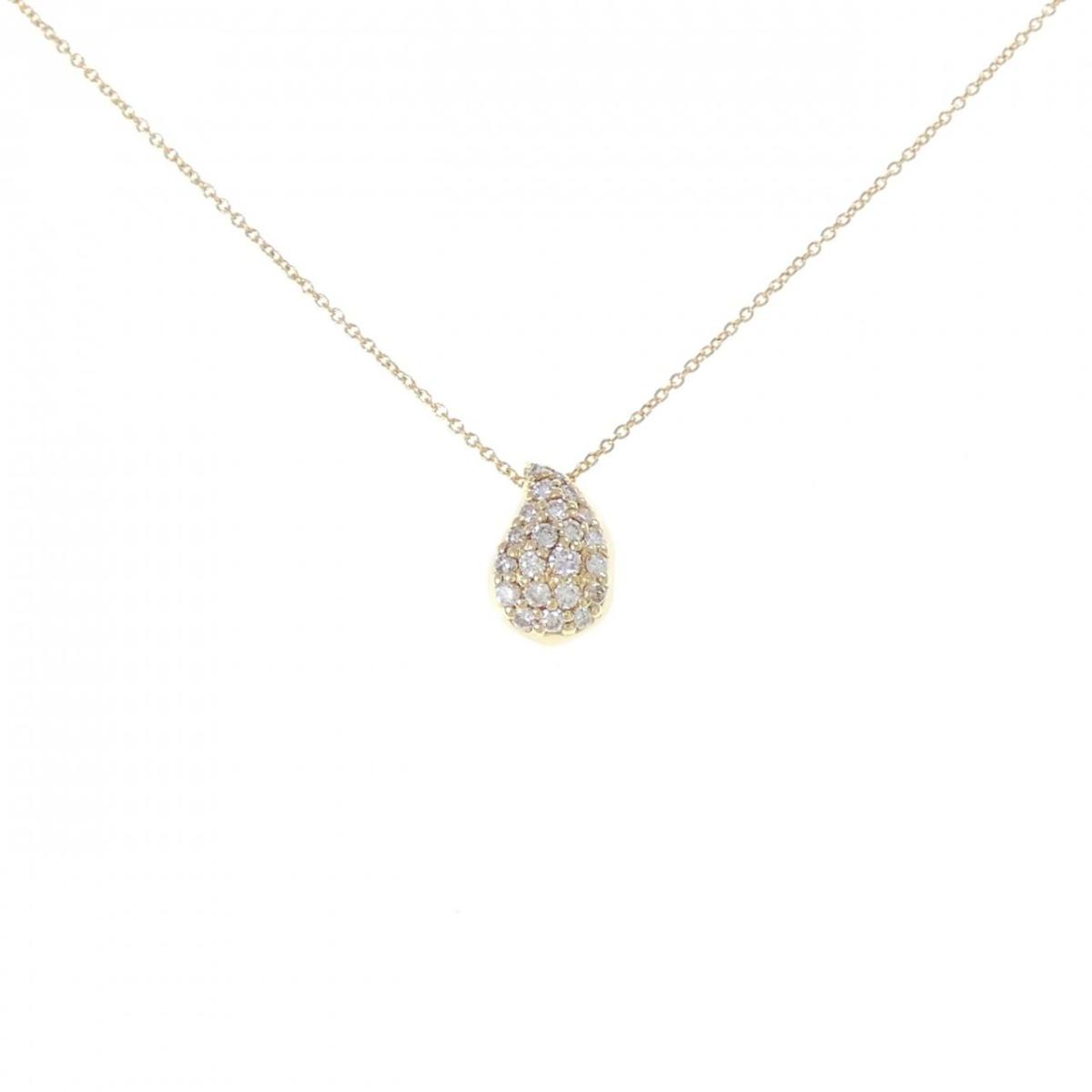 K18YG ダイヤモンド ネックレス 0.34CT【中古】