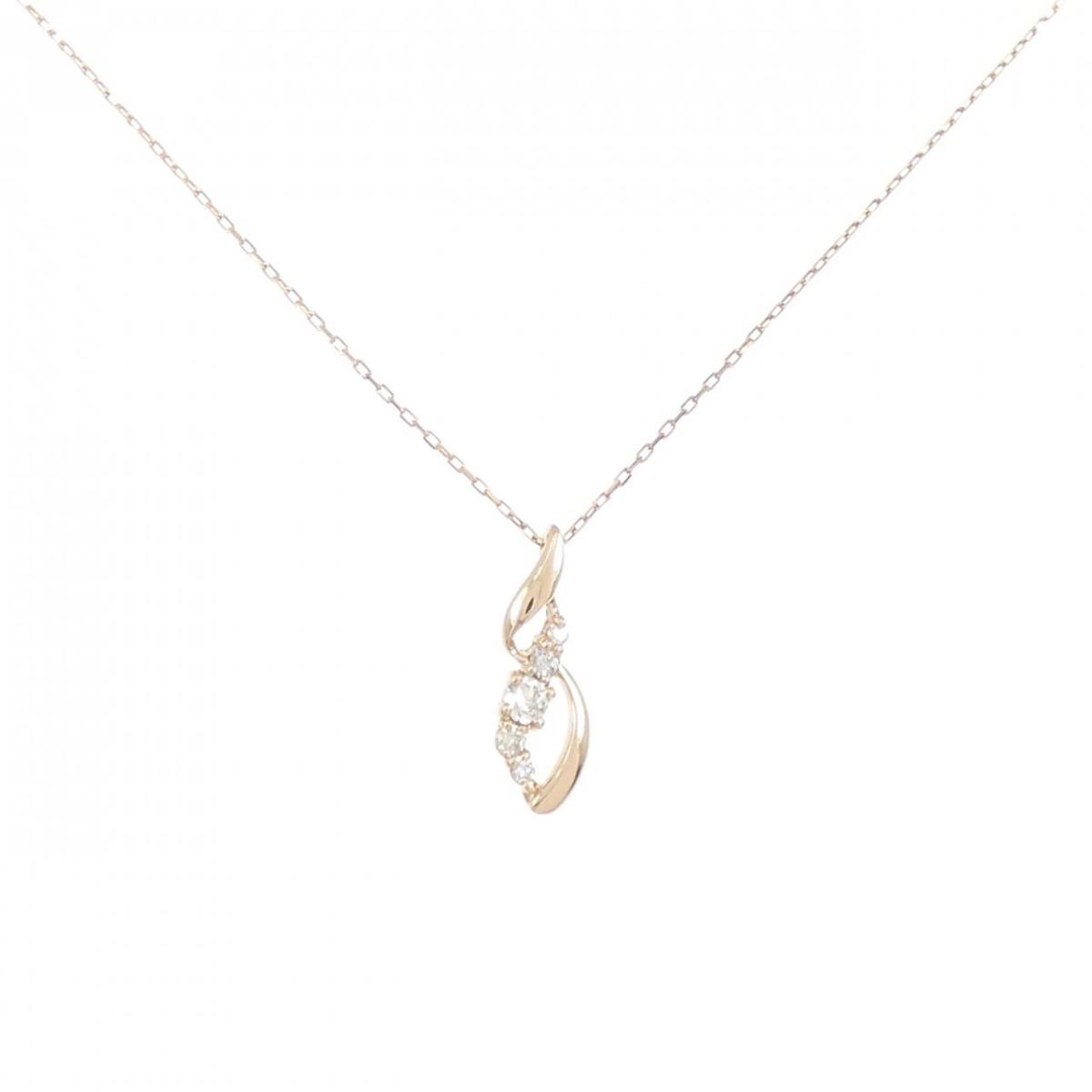 K10PG ダイヤモンド ネックレス 0.08CT【中古】｜KOMEHYO ONLINESTORE 店 12,768円