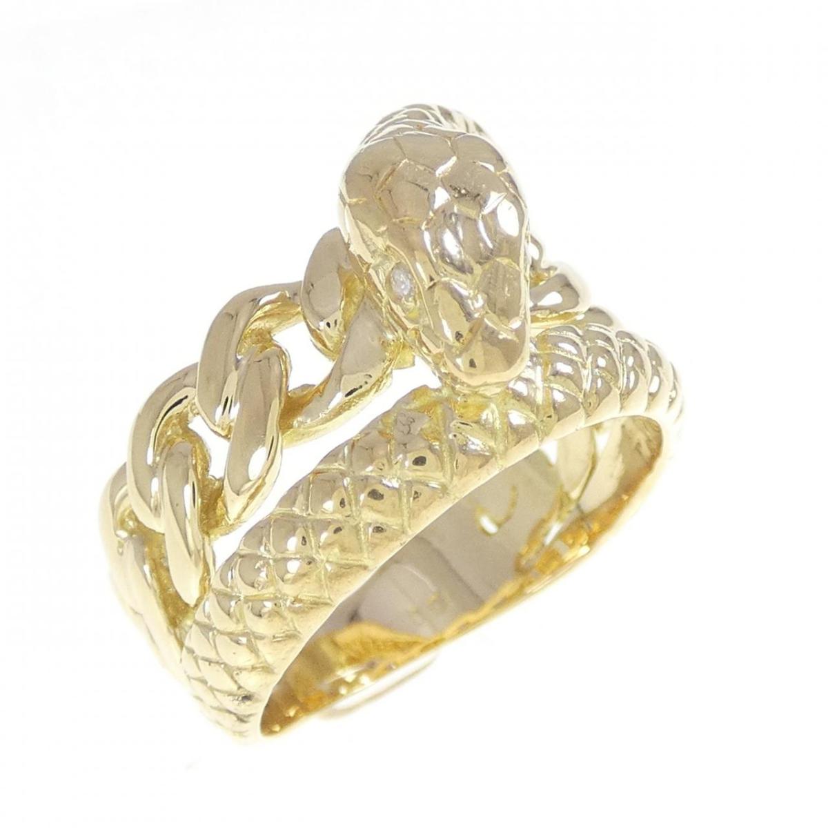 K18YG スネーク ダイヤモンド リング 0.01CT【中古】|KOMEHYO ONLINESTORE 店