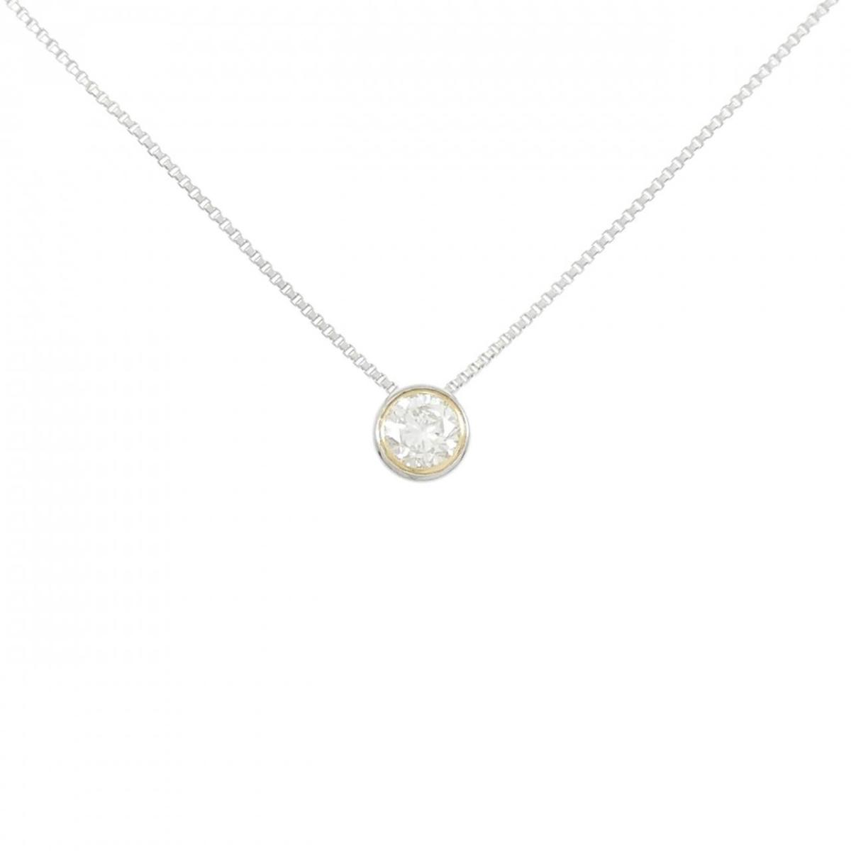 楽天市場】PT900/PT850 ソリティア ダイヤモンド ネックレス 0.47CT 