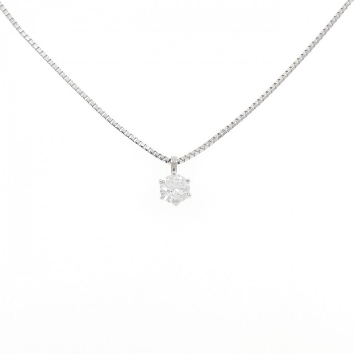 PT900/PT850 ソリティア ダイヤモンド ネックレス 0.305CT【中古】