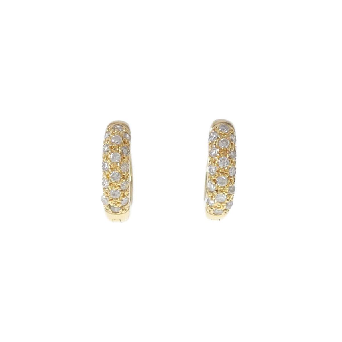 K18YG ダイヤモンド ピアス 0.50CT【中古】