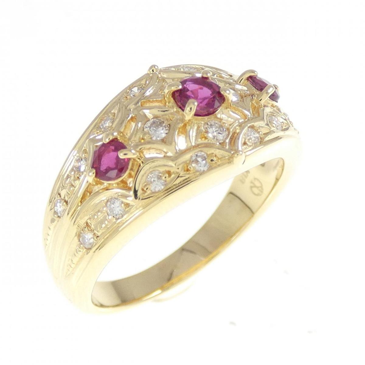 K18YG ルビー リング 0.41CT【中古】｜KOMEHYO ONLINESTORE 店