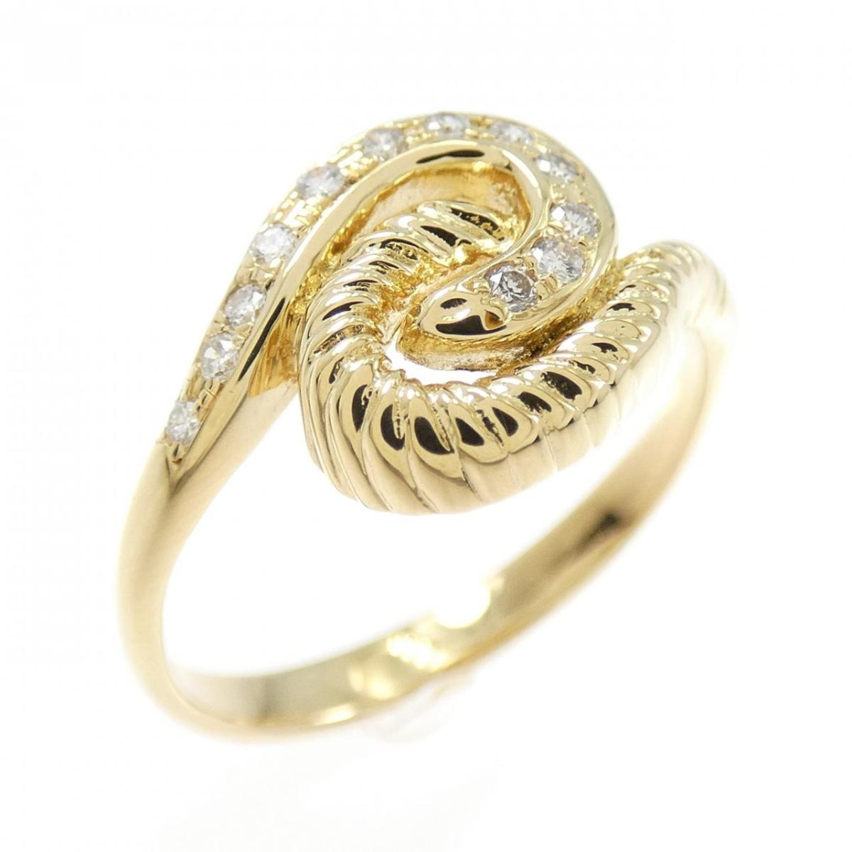 K18YG ダイヤモンド リング 0.10CT【中古】