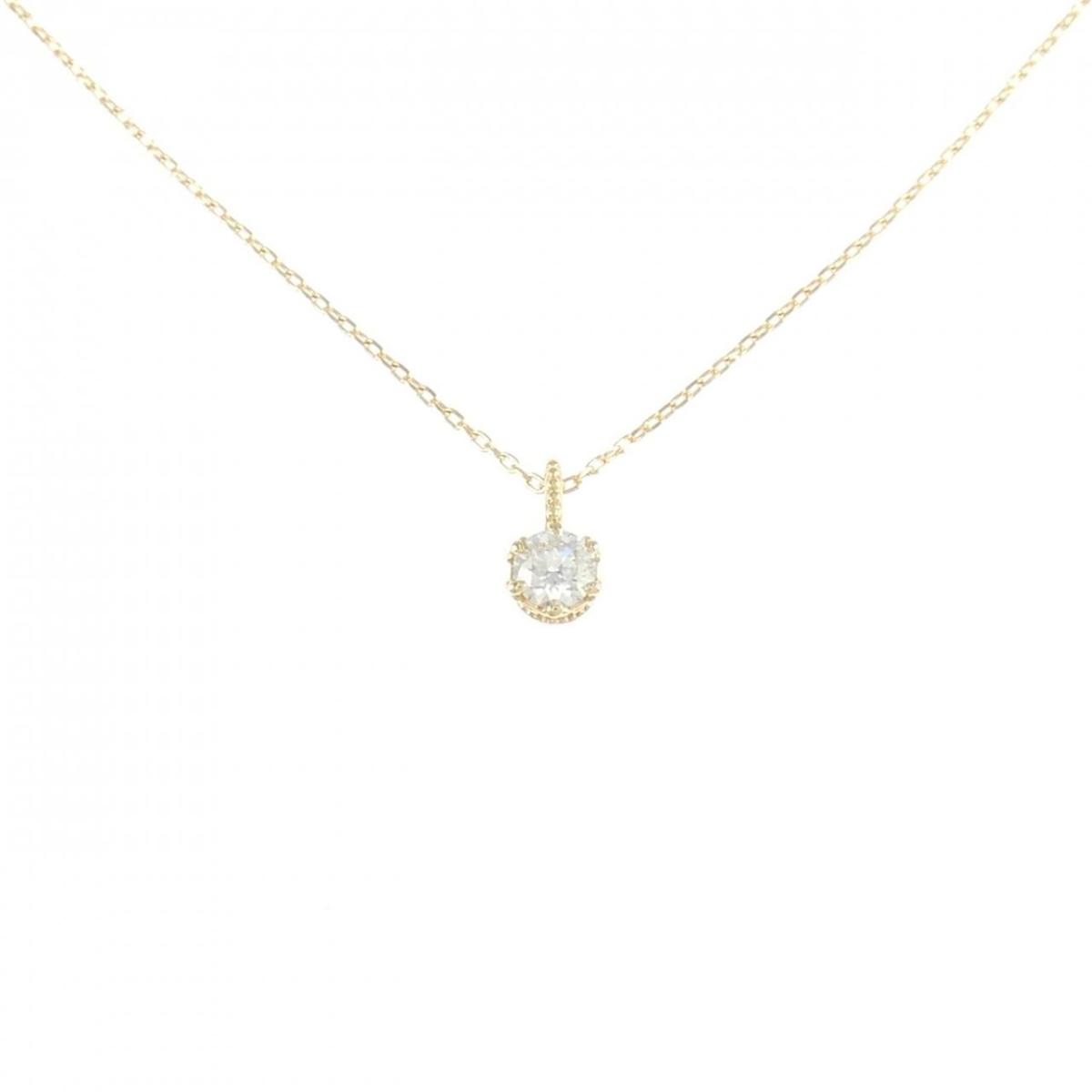K18YG ダイヤモンド ネックレス 0.123CT【中古】