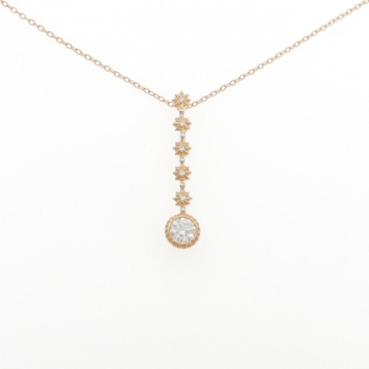 K18PG/K18WG ダイヤモンド ネックレス 0.348CT【中古】
