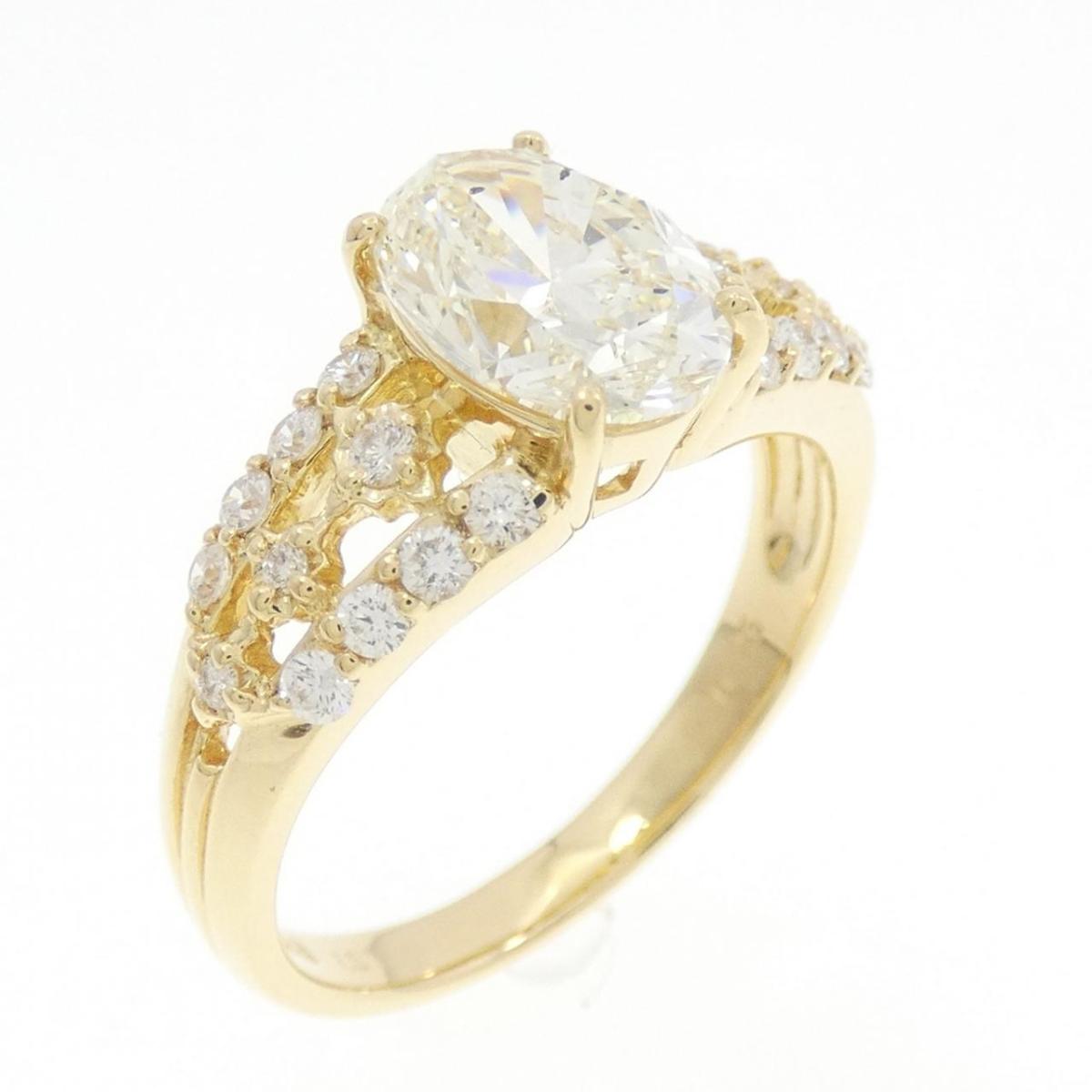 【リメイク】K18YG ダイヤモンド リング 1.51CT VLY SI2 オーバルカット【中古】｜KOMEHYO ONLINESTORE 店