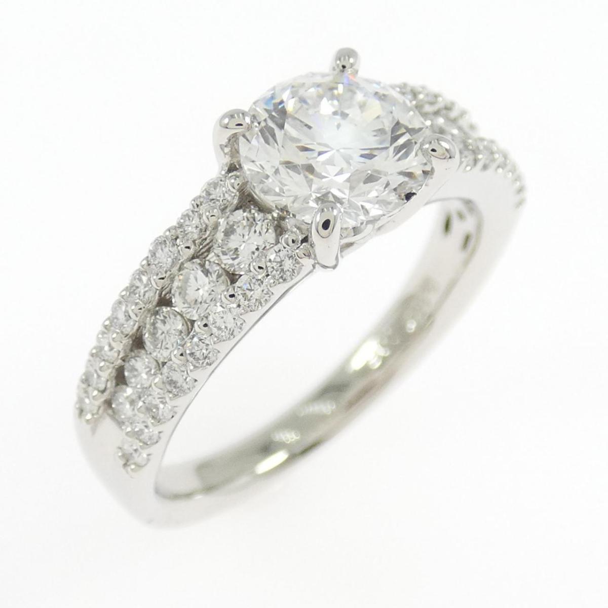 【リメイク】PT900 ダイヤモンド リング 1.06CT D VS1 3EXT【中古】