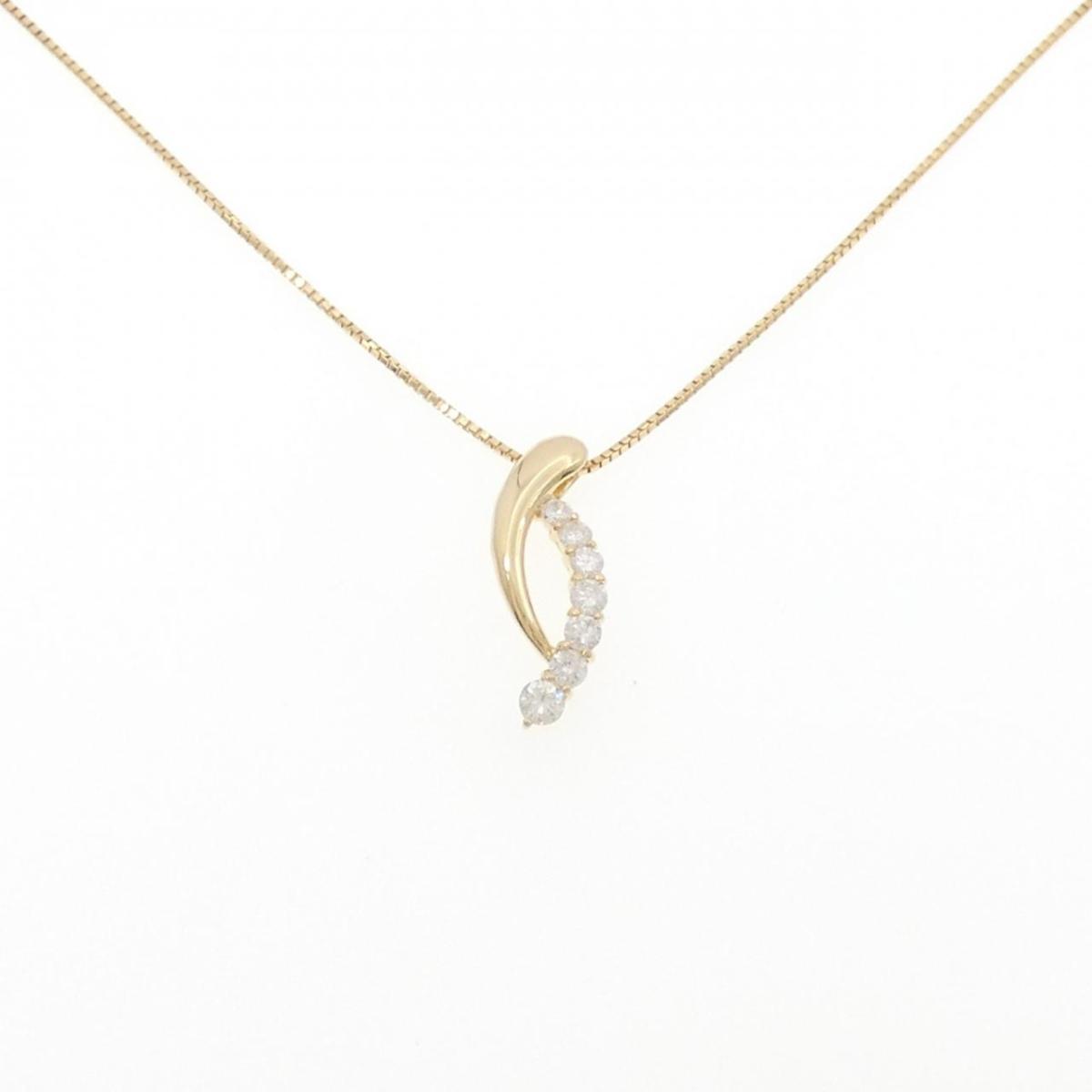 K18YG ダイヤモンド ネックレス 0.50CT【中古】