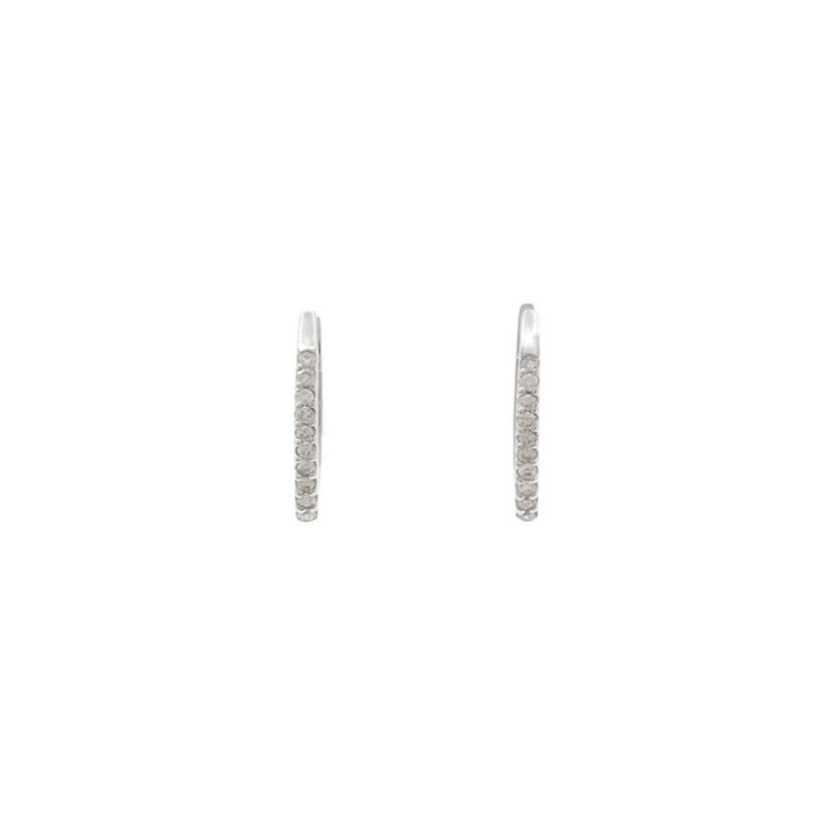 K18WG ダイヤモンド ピアス 0.14CT【中古】