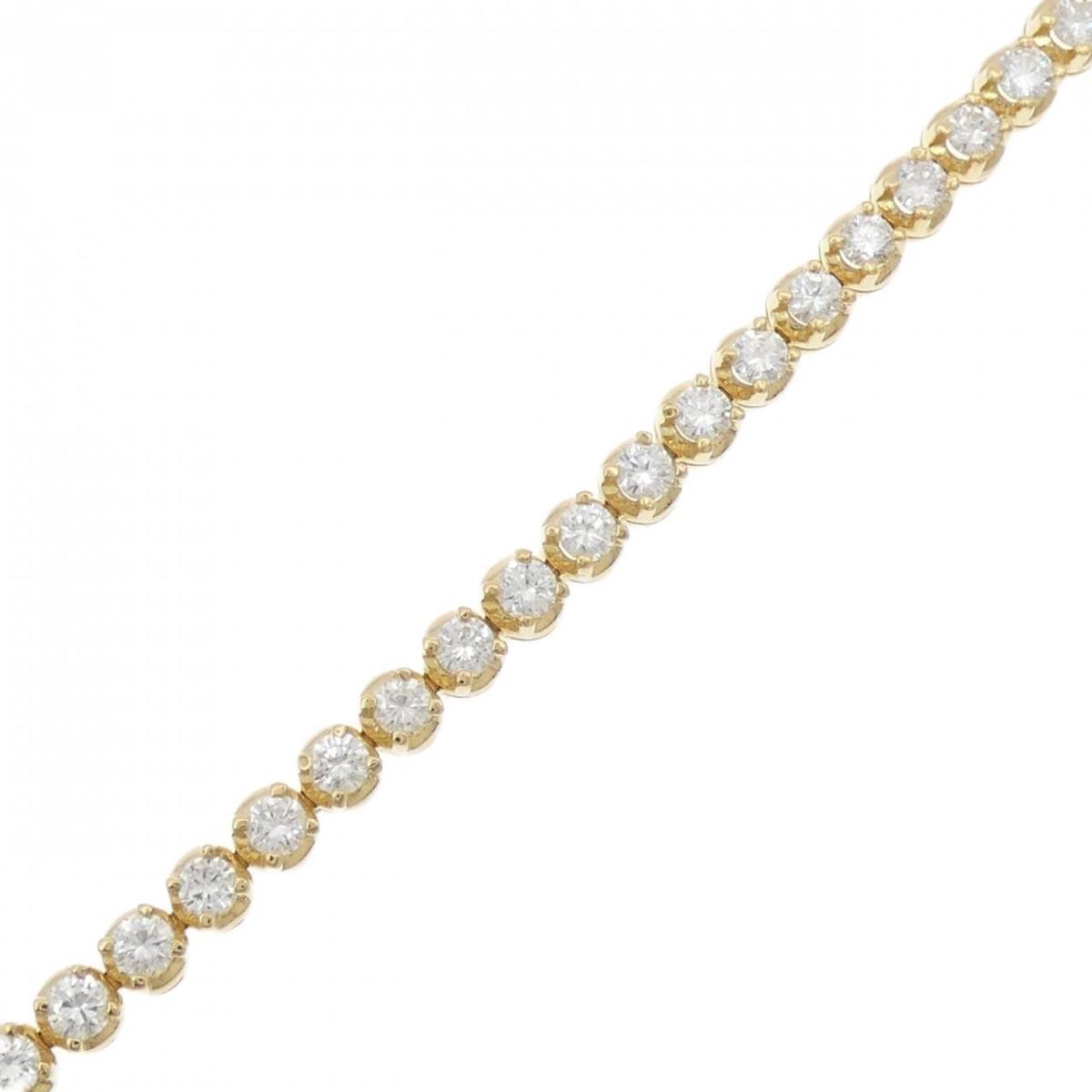 750YG/750WG ダイヤモンド ブレスレット 5.02CT【中古】