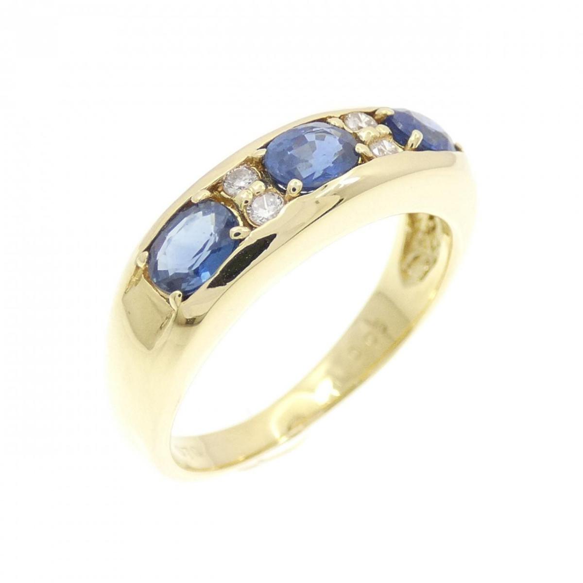 K18YG サファイヤ リング 0.70CT【中古】