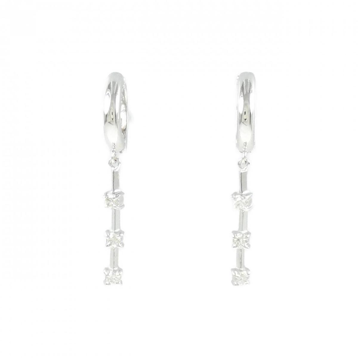 K18WG ダイヤモンド イヤリング 0.20CT【中古】