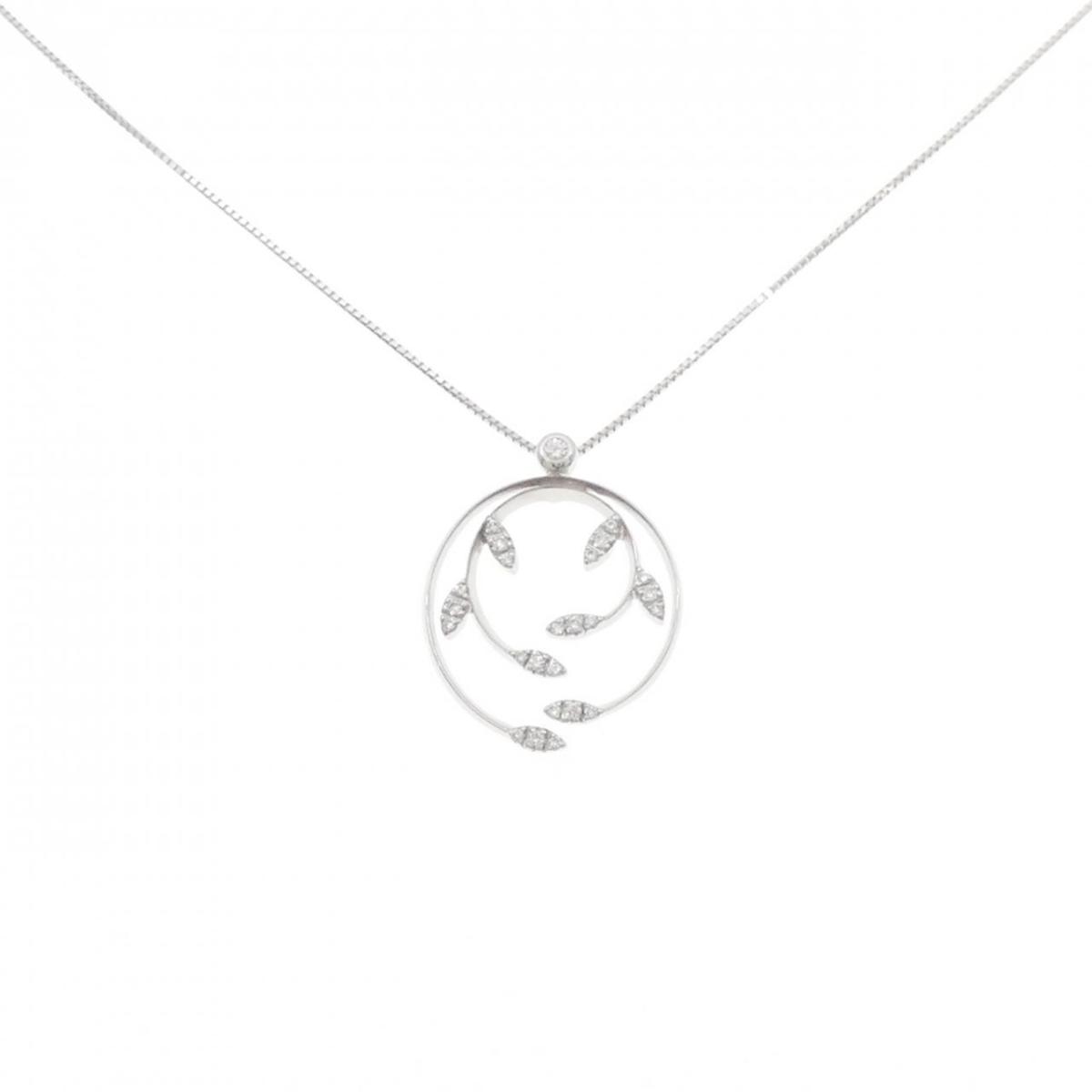 18KWG/K18WG ダイヤモンド ネックレス 0.15CT【中古】