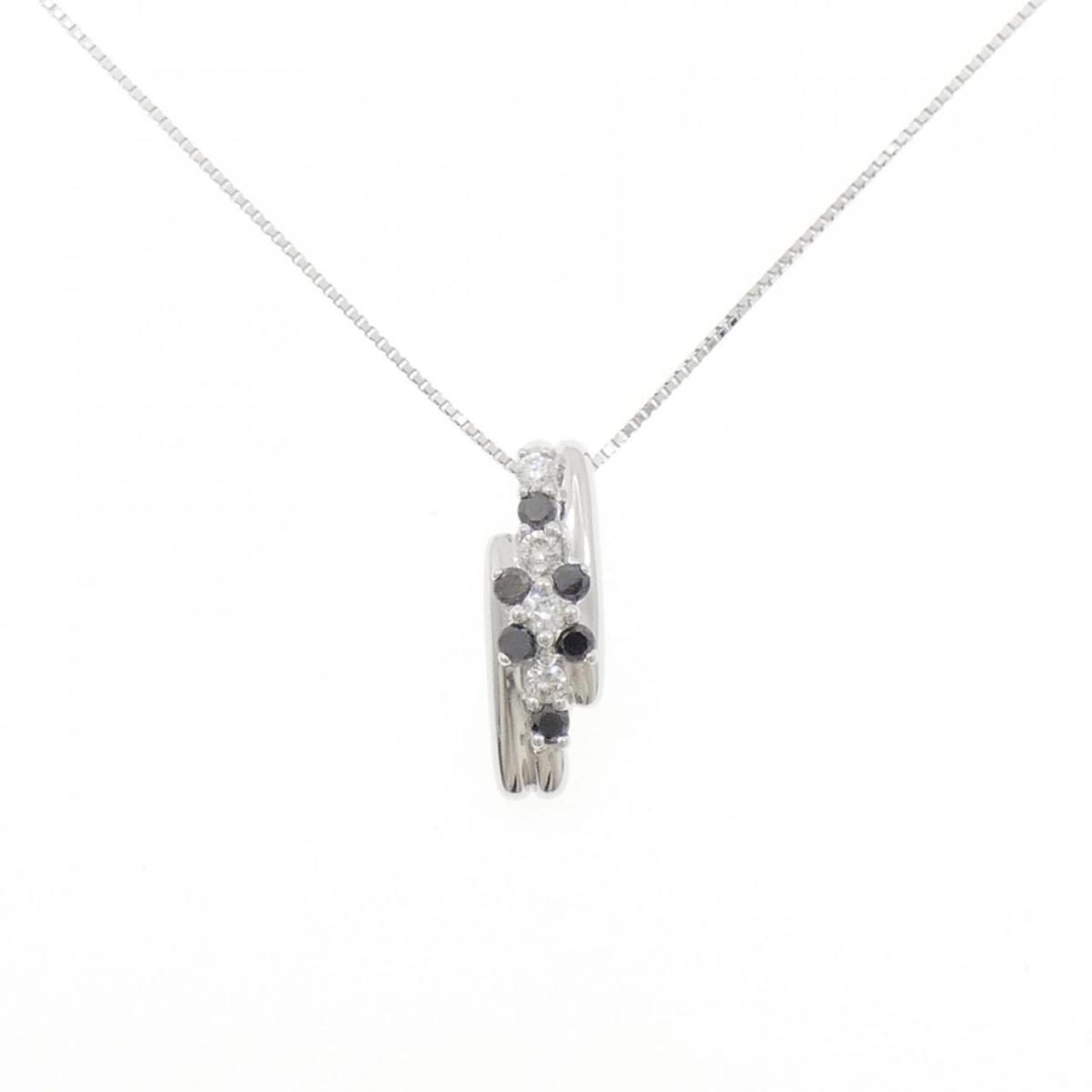K18WG ダイヤモンド ネックレス 0.25CT【中古】