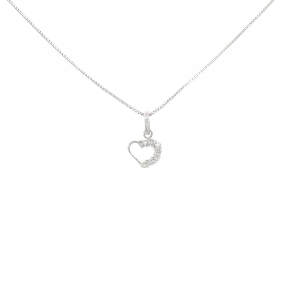 K18WG ハート ダイヤモンド ネックレス 0.05CT【中古】｜KOMEHYO ONLINESTORE 店
