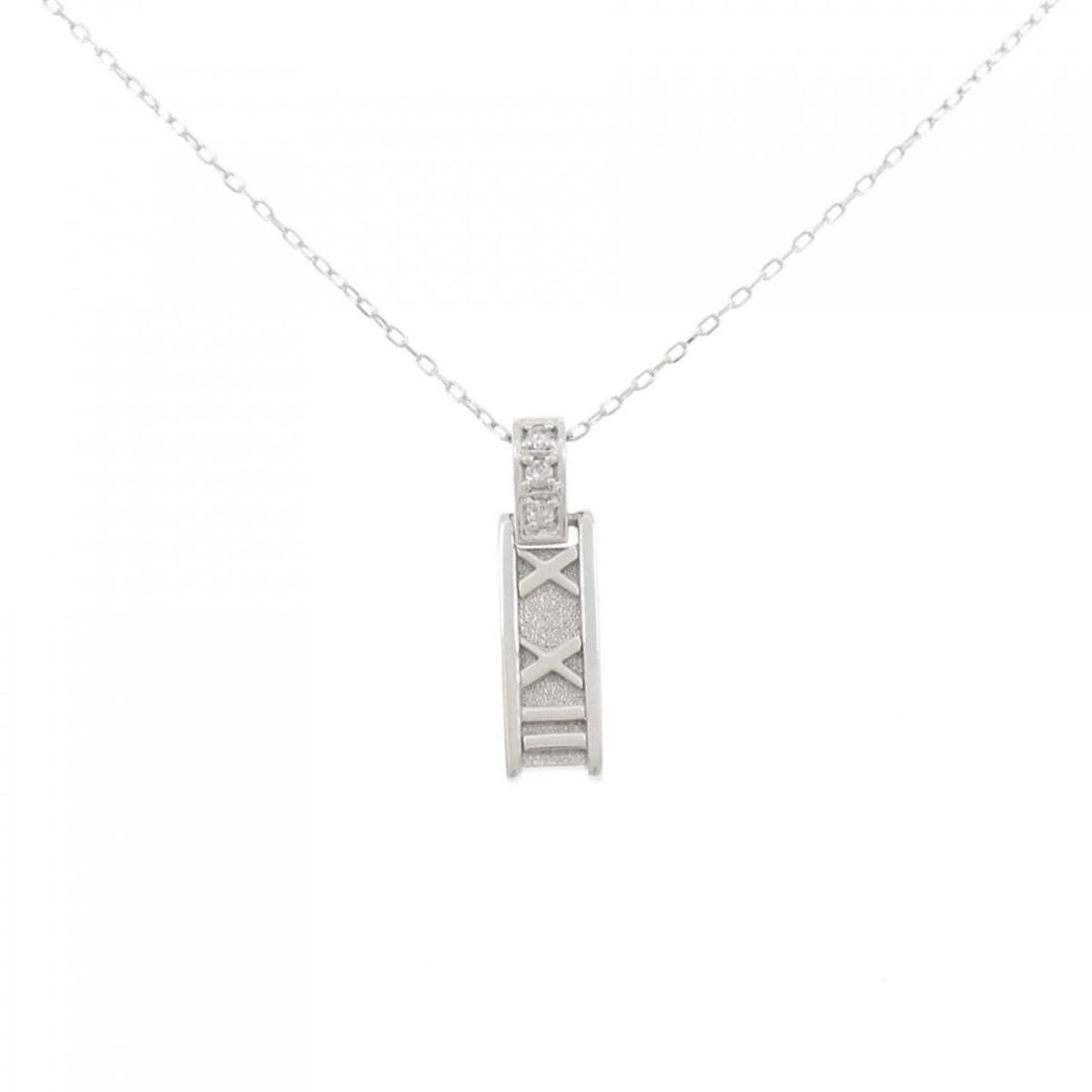 K18WG ダイヤモンド ネックレス 0.06CT【中古】
