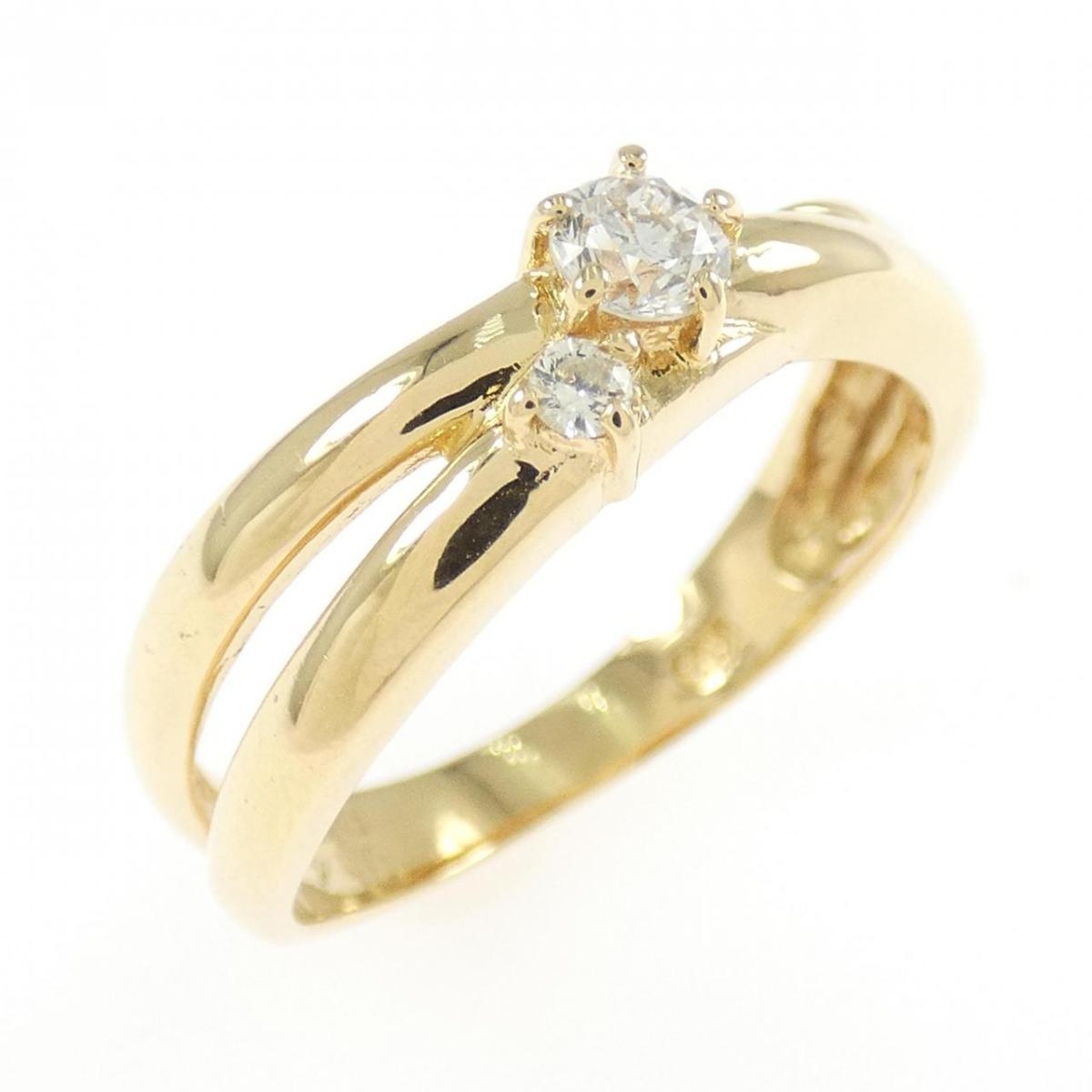 K18YG ダイヤモンド リング 0.14CT【中古】
