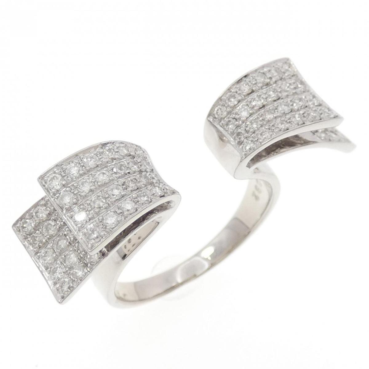 K18WG ダイヤモンド リング 0.82CT【中古】