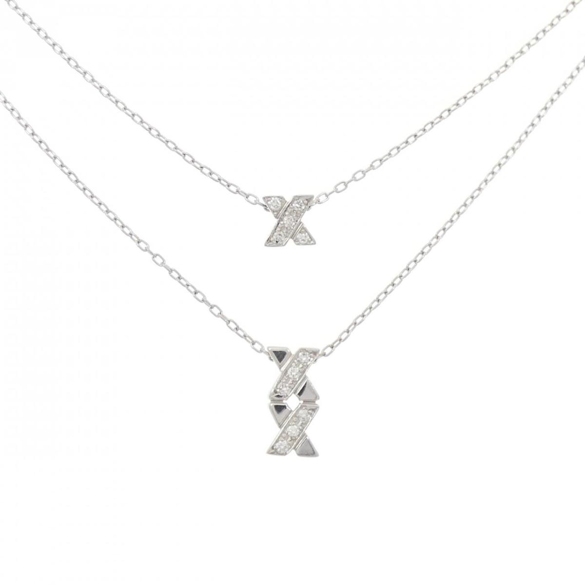 PT850 ダイヤモンド ネックレス 0.08CT【中古】