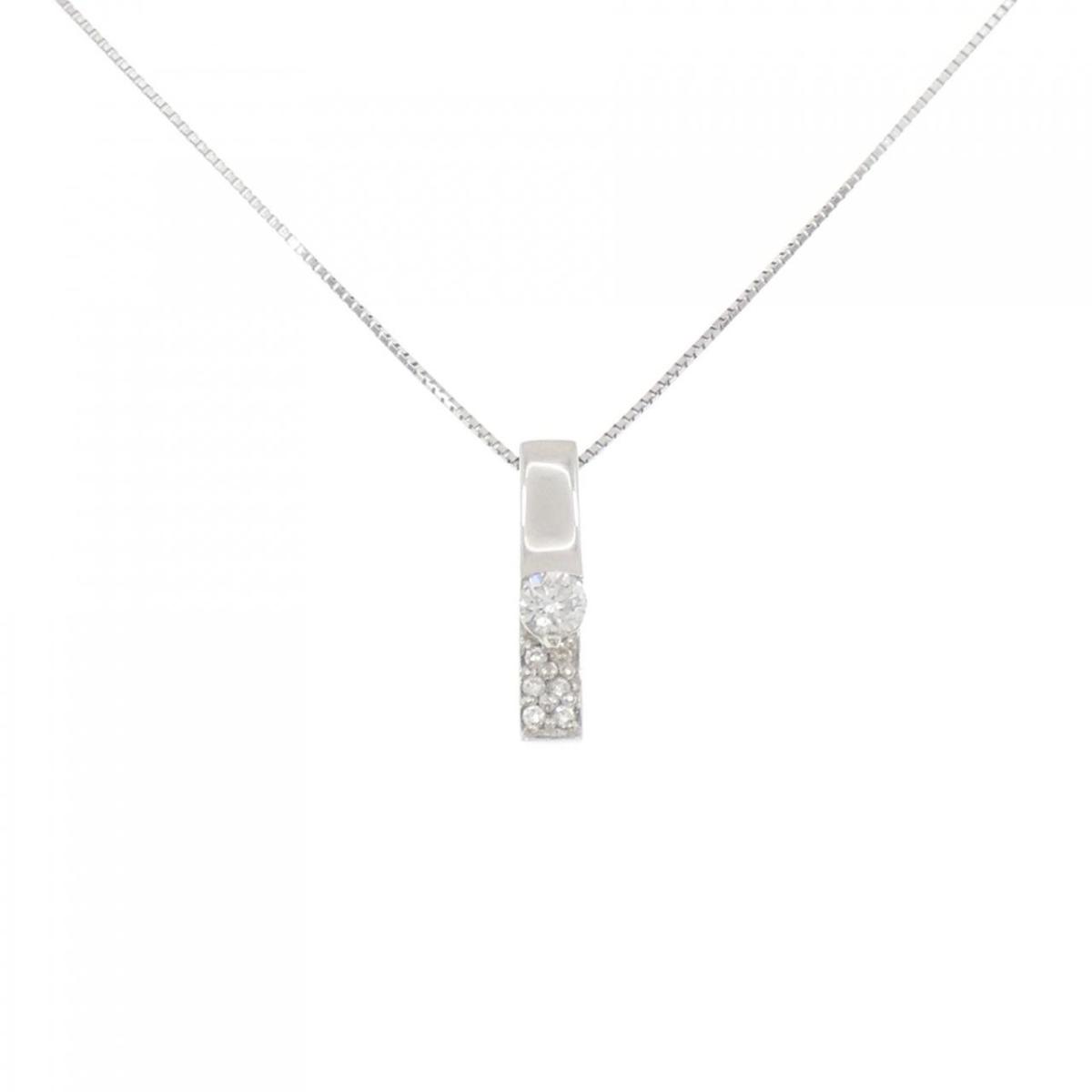 PT900/PT850 ダイヤモンド ネックレス 0.254CT【中古】