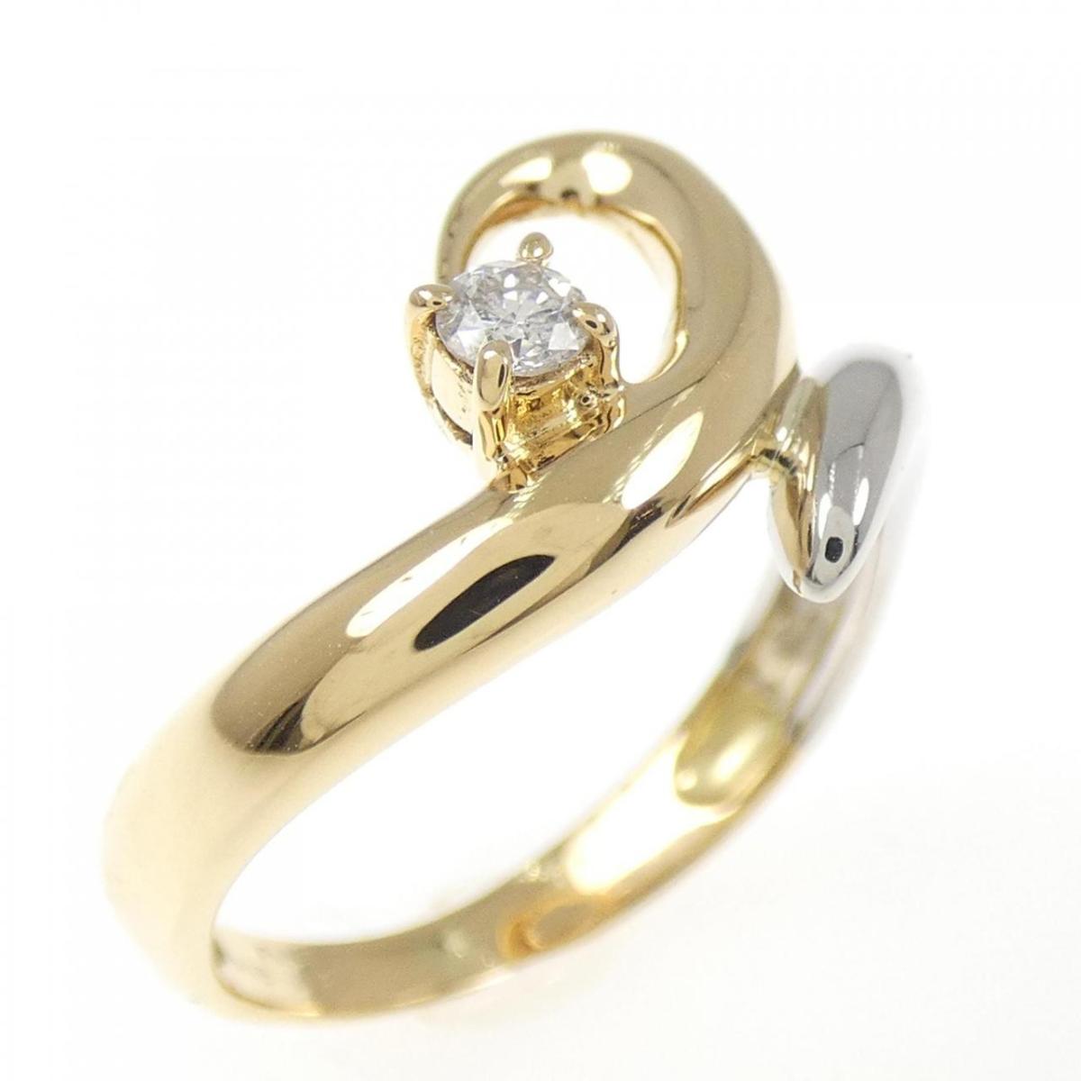 K18YG/PT900 ダイヤモンド リング 0.08CT【中古】｜KOMEHYO ONLINESTORE 店