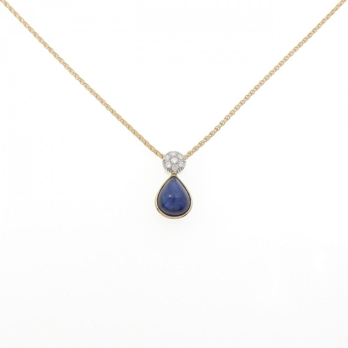 750YG/750WG サファイヤ ネックレス 5.99CT【中古】