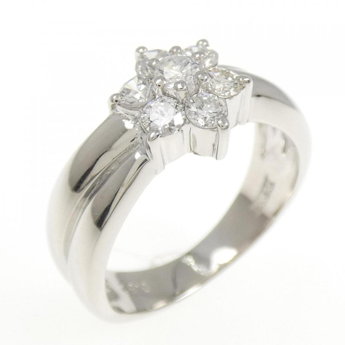 PT900 フラワー ダイヤモンド リング 0.52CT【中古】 100,300円
