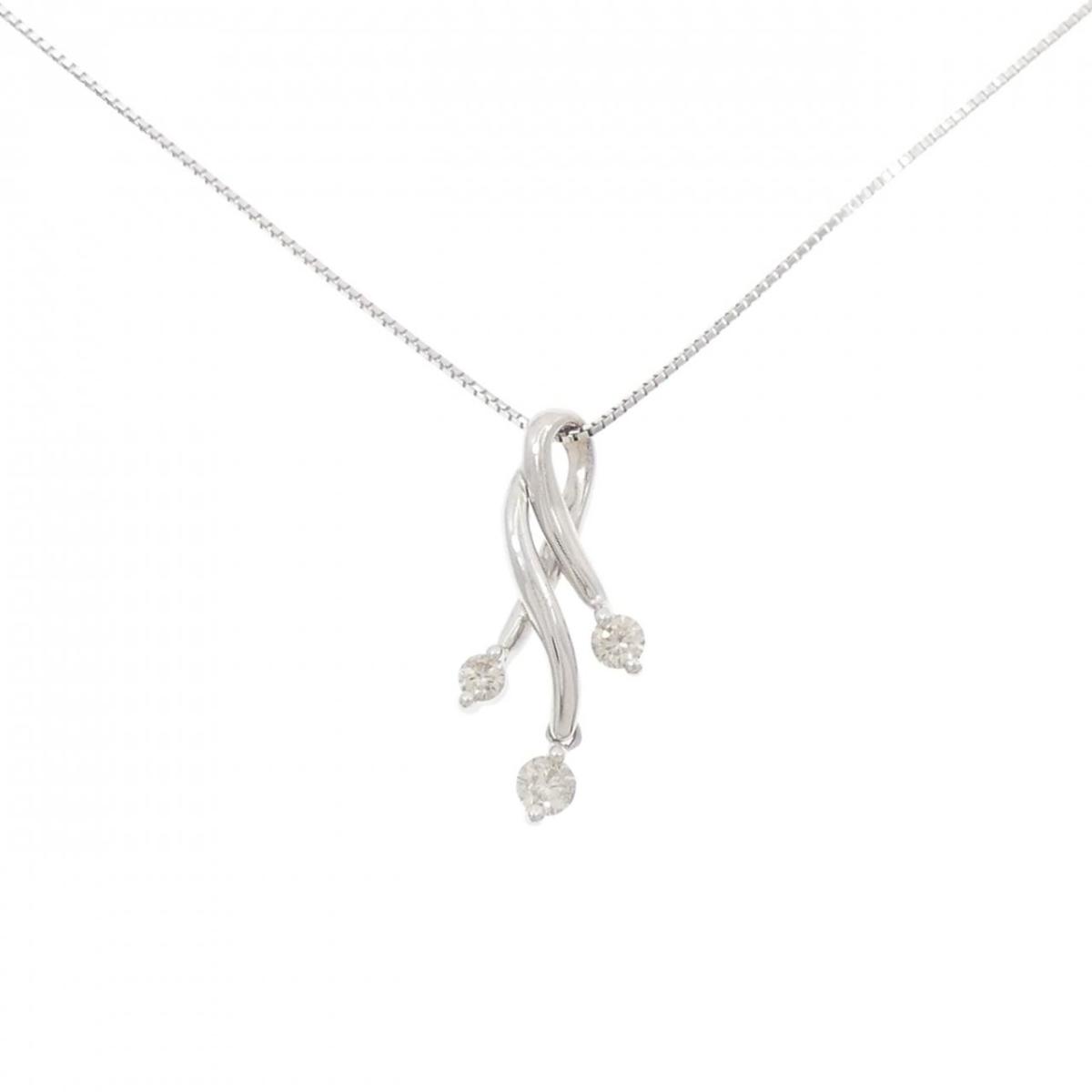 K18WG ダイヤモンド ネックレス 0.30CT【中古】｜KOMEHYO ONLINESTORE 店