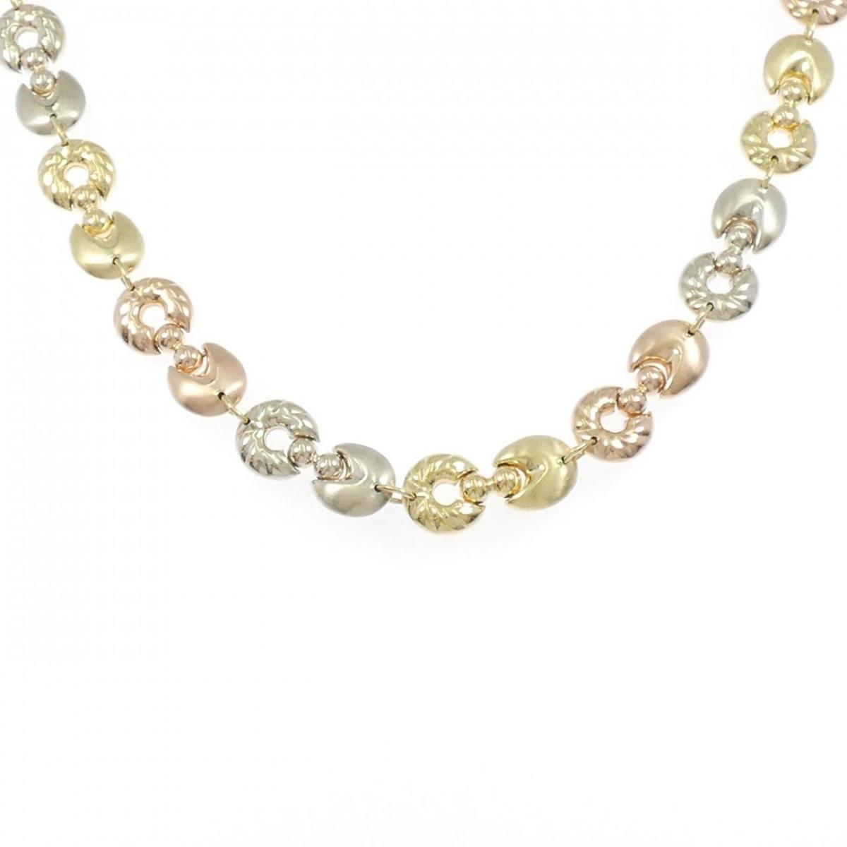 18Kスリーカラー ネックレス【中古】