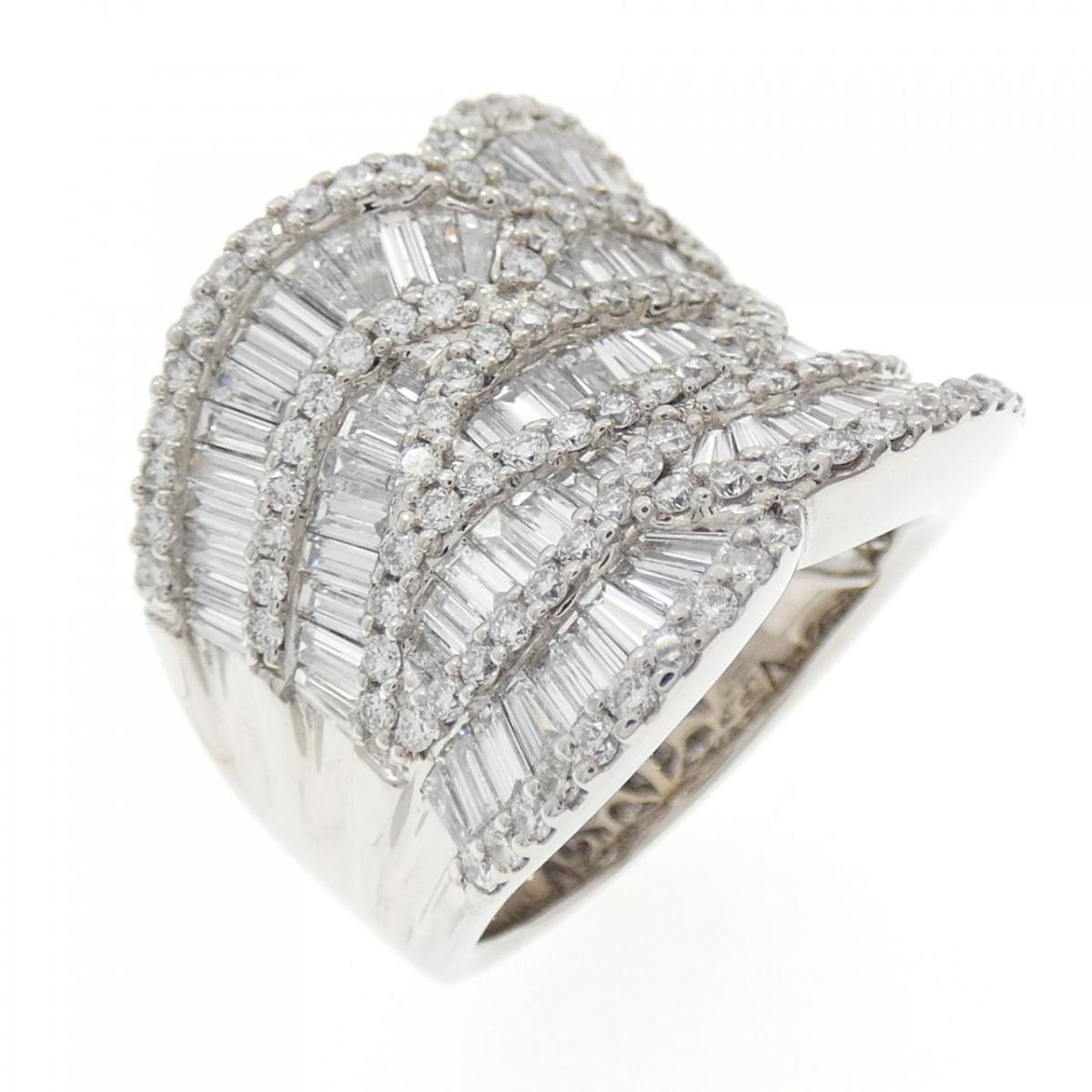 750WG ダイヤモンド リング 2.80CT【中古】