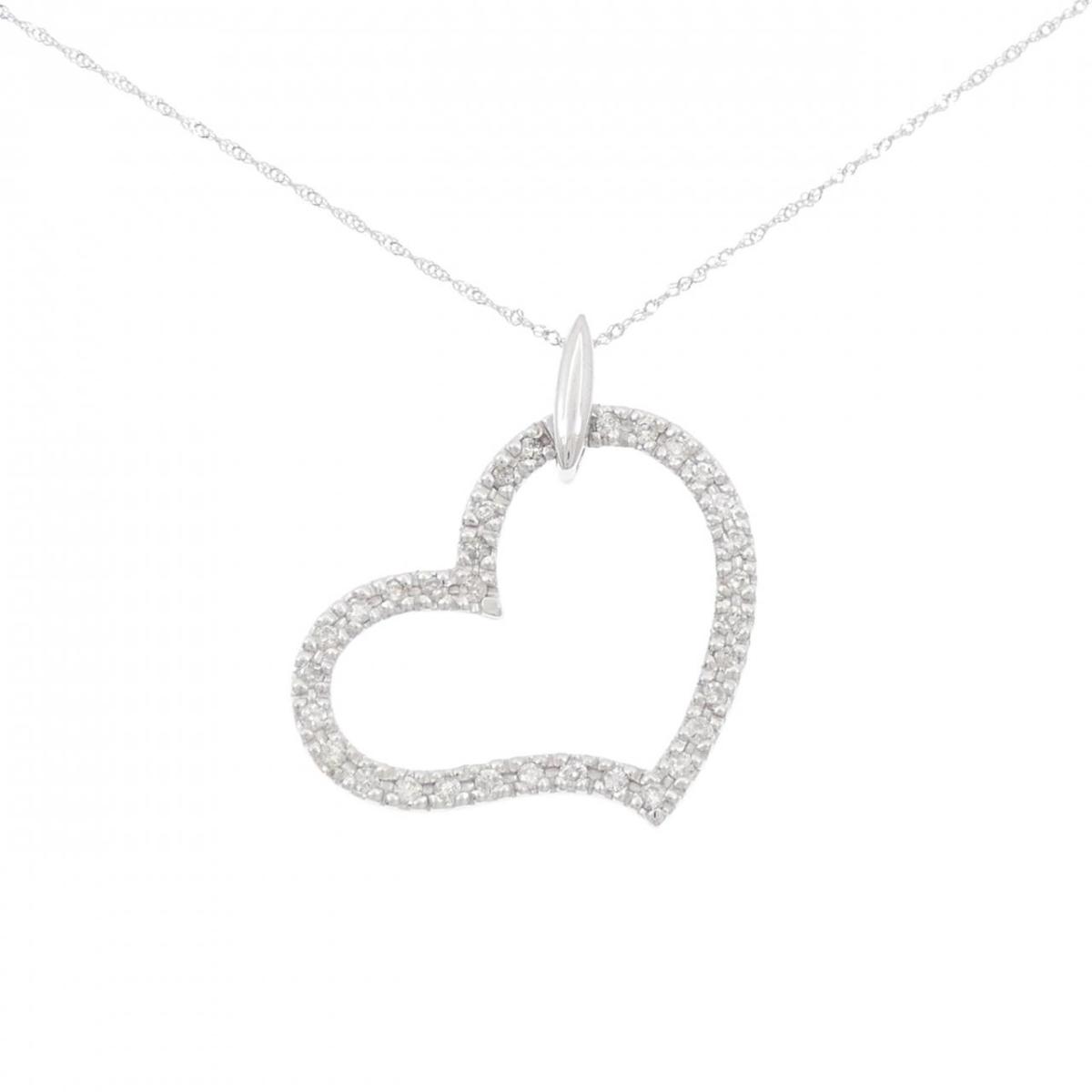 K18WG ハート ダイヤモンド ネックレス 0.50CT【中古】｜KOMEHYO ONLINESTORE 店